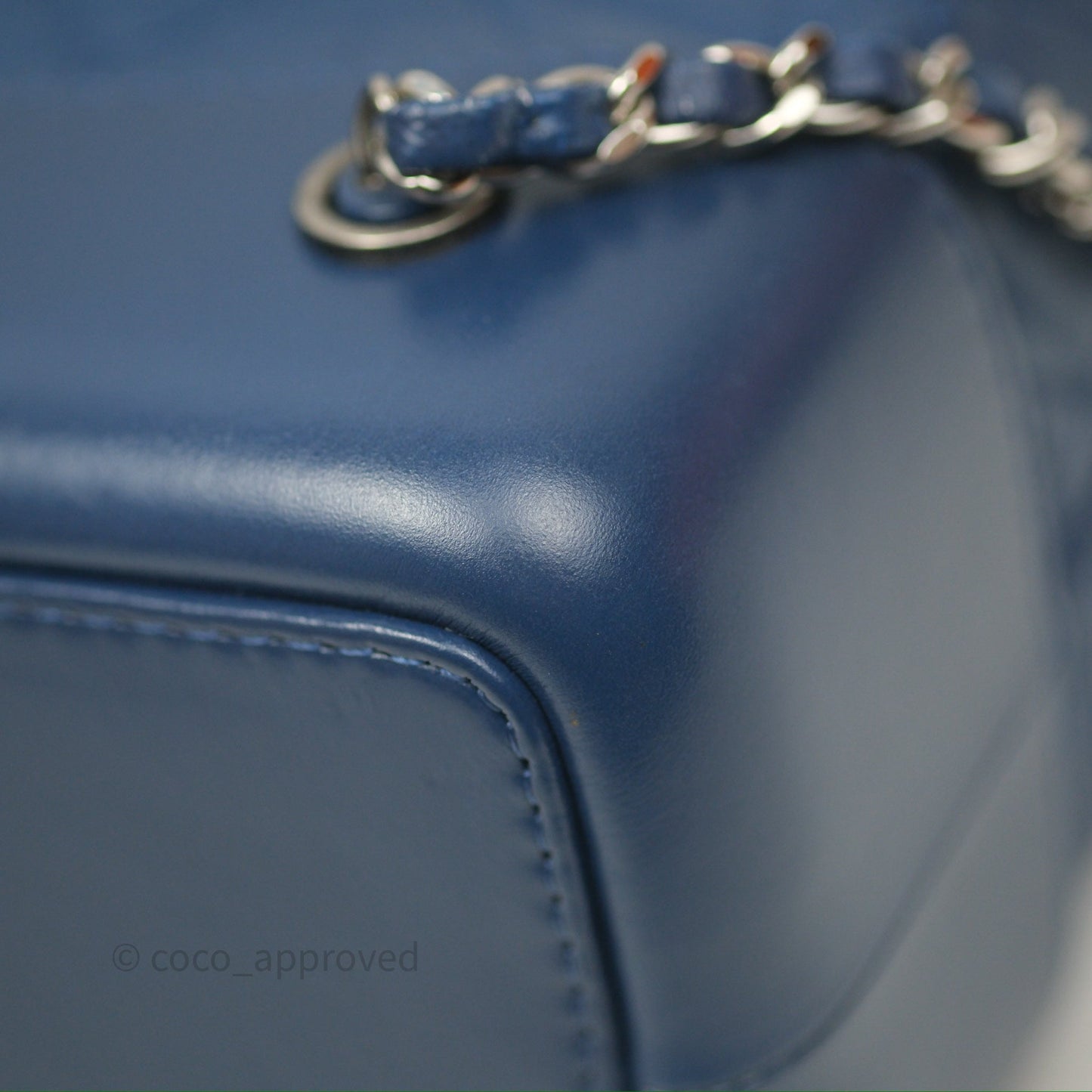 Chanel Small Gabrielle Backpack Blue Aged Calfskin