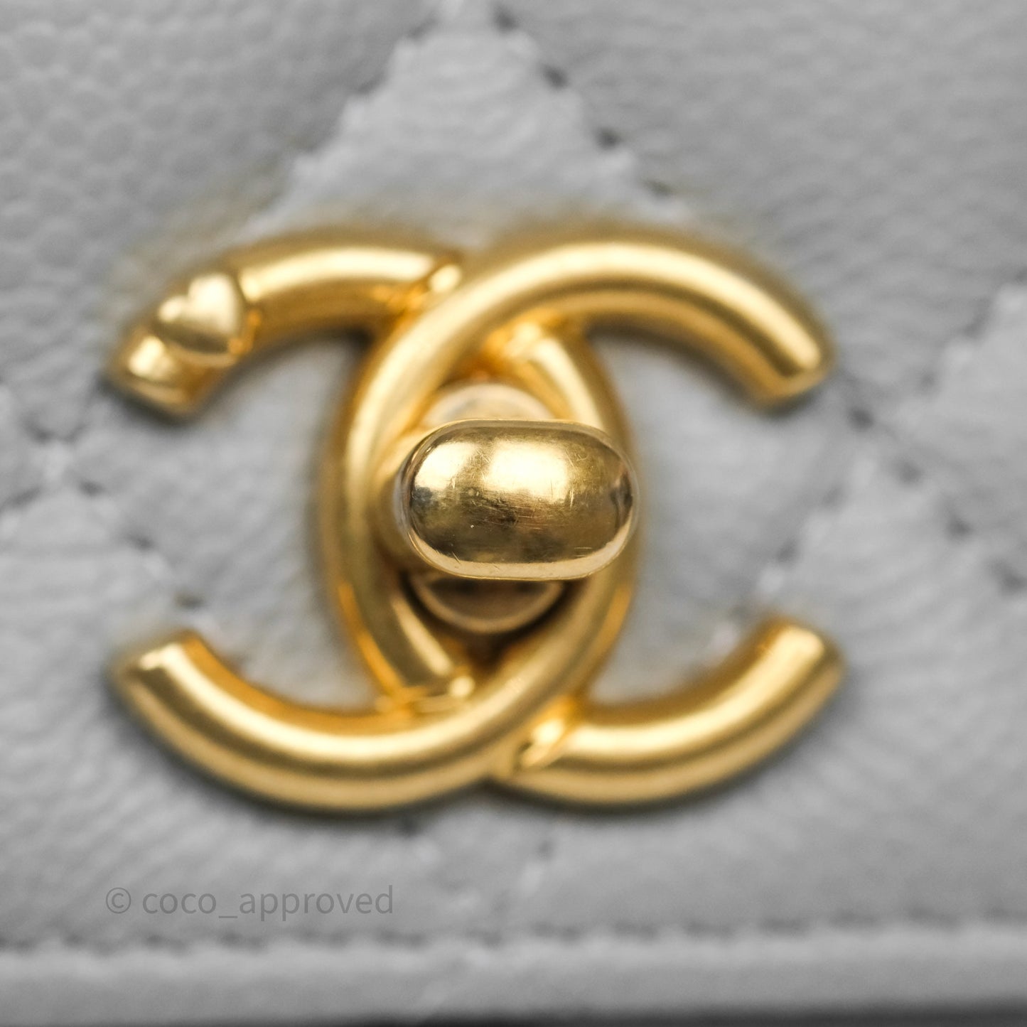 Chanel Heart Adjustable Chain WOC Grey Caviar Aged Gold Hardware