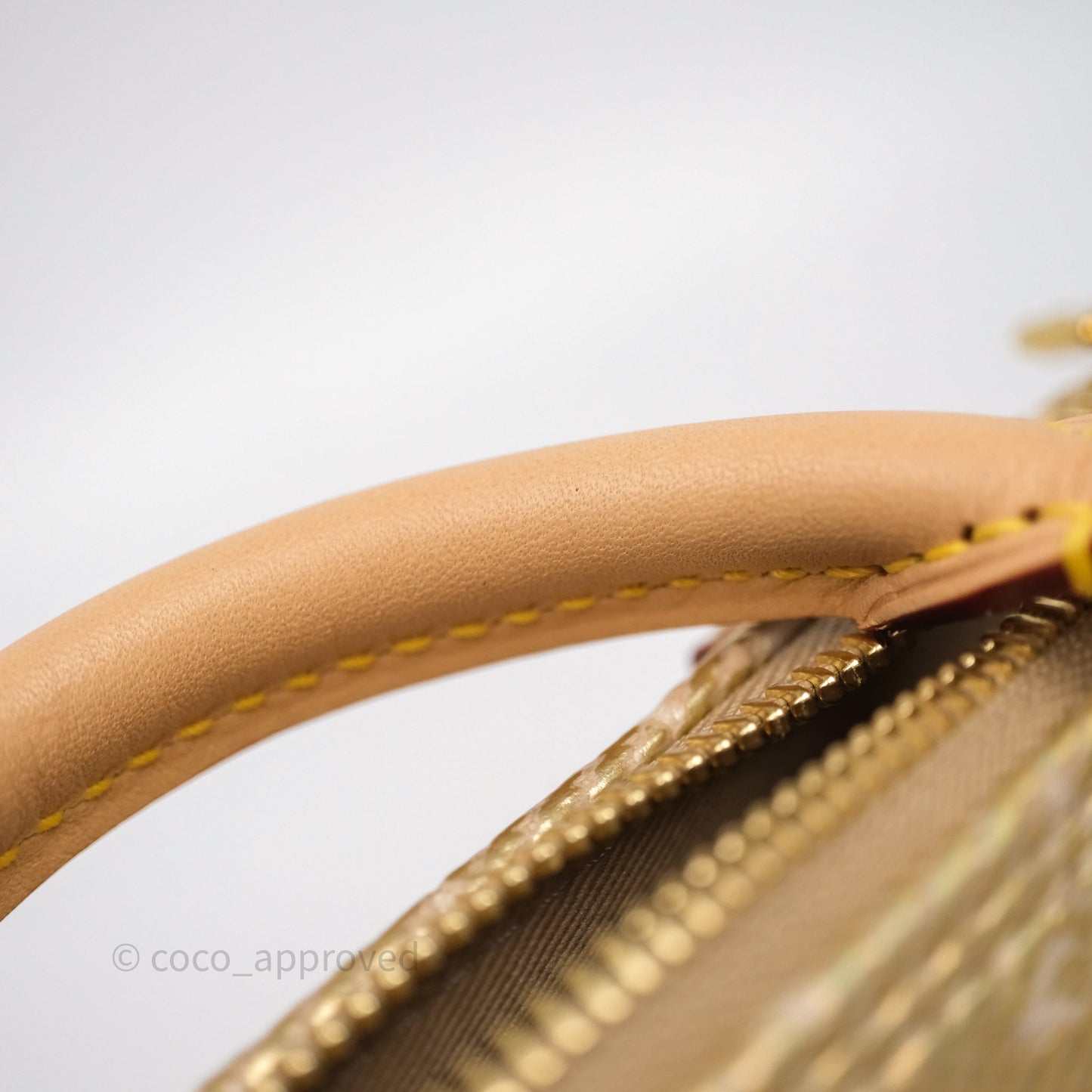 Louis Vuitton Nano Speedy Monogram Gold Jacquard Fabric