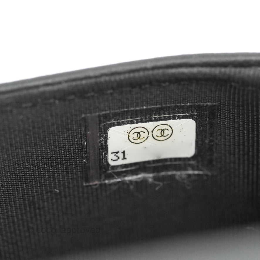 Chanel Mini Bag Black Lambskin Crochet Gold Hardware 22C
