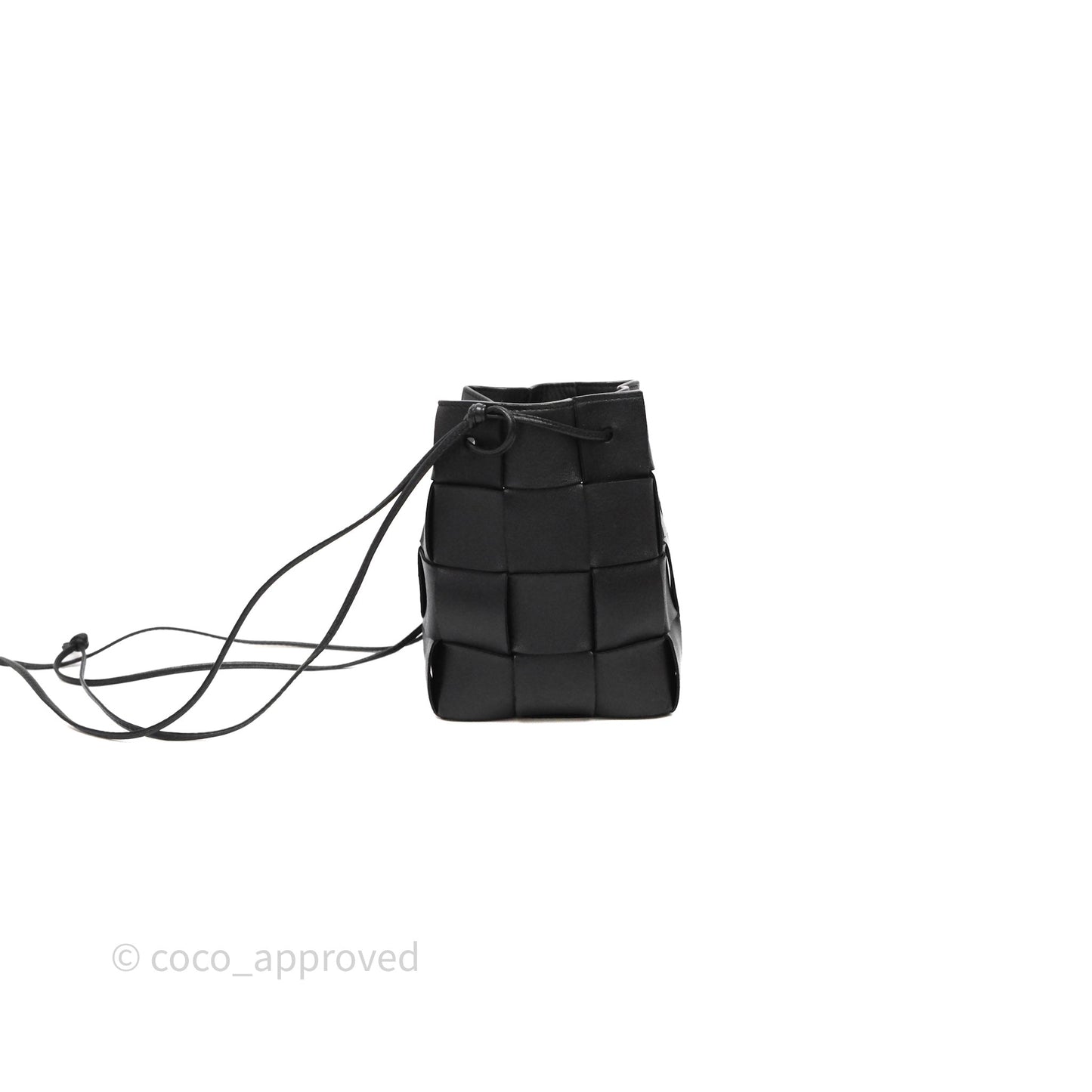 Bottega Veneta Small Cassette Bucket Bag Black Lambskin