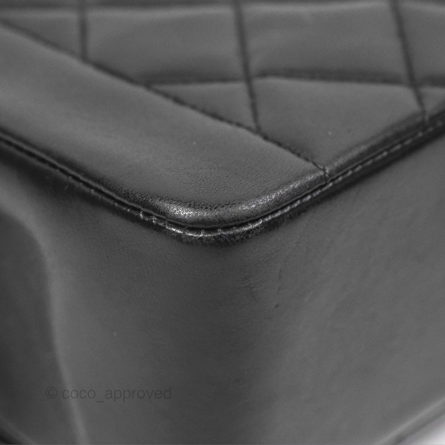 Chanel Vintage Quilted Medium Classic Diana Flap Bag Black Lambskin 24K Gold Hardware