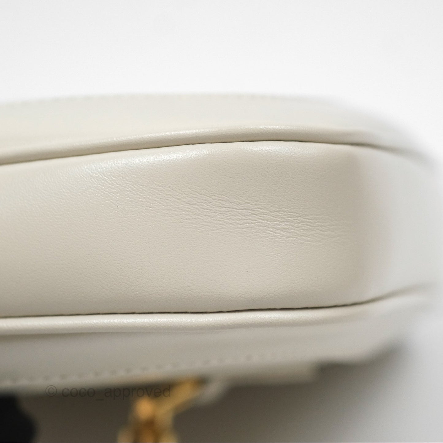 Gucci Jackie 1961 White Mini Shoulder Bag Gold Hardware