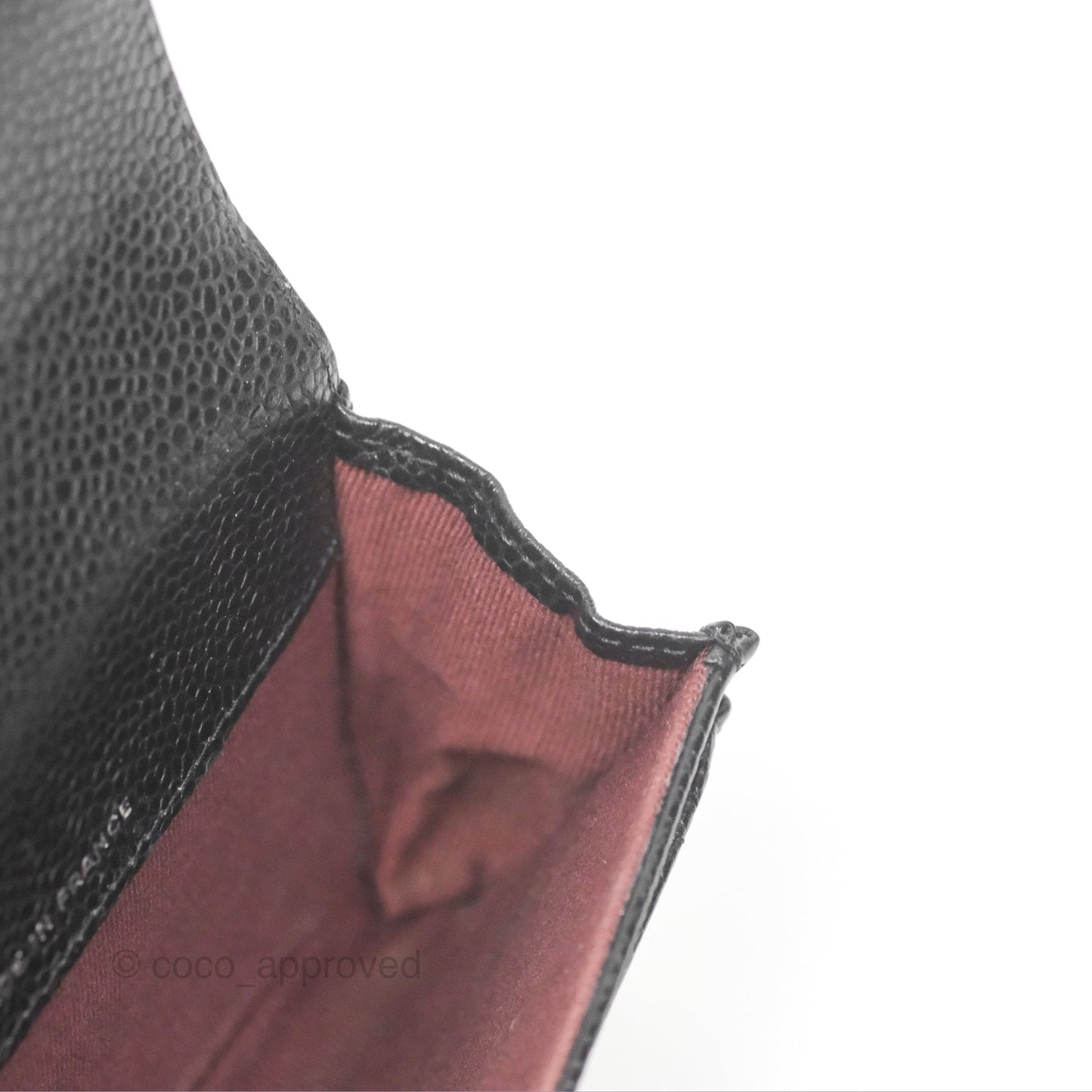 Chanel Classic Quilted Flap Card Holder Black Caviar Silver Hardware