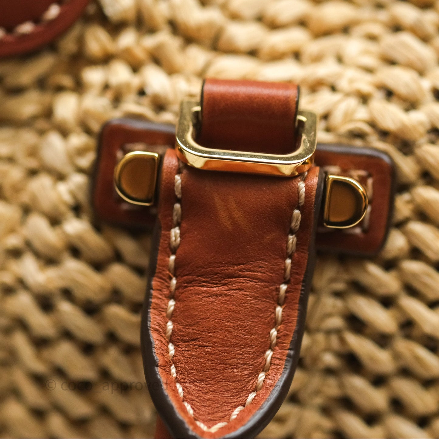 Delvaux Cool Box MM Bohème Raffia Brown