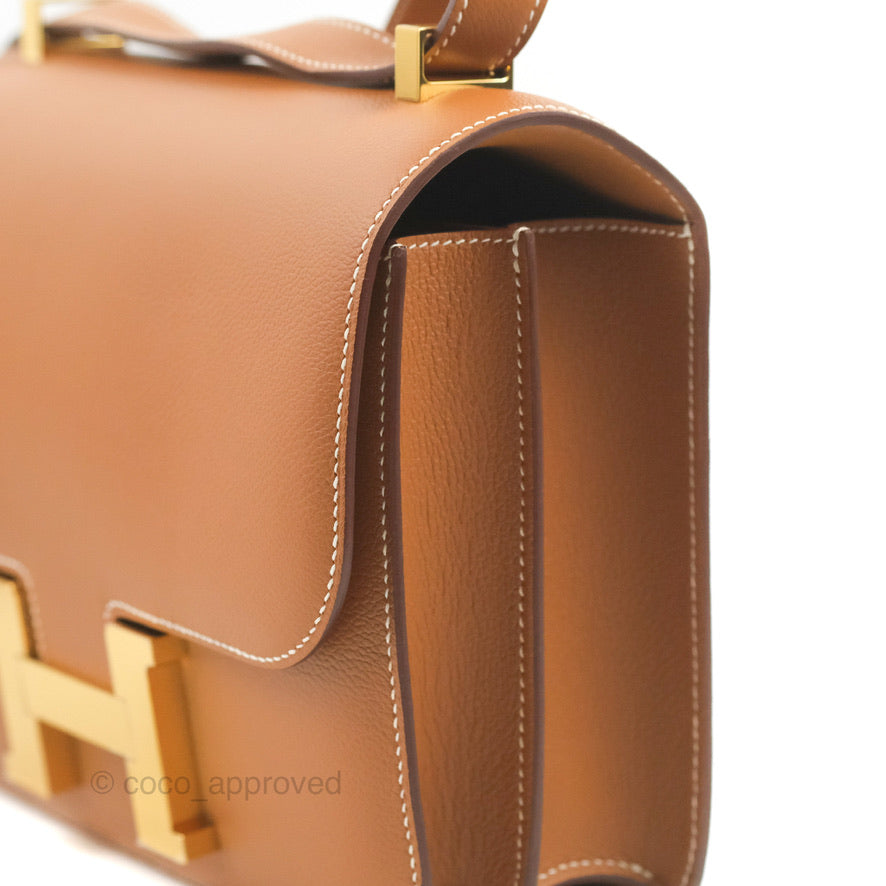 Hermès Constance 24 Gold Evercolor Gold Hardware