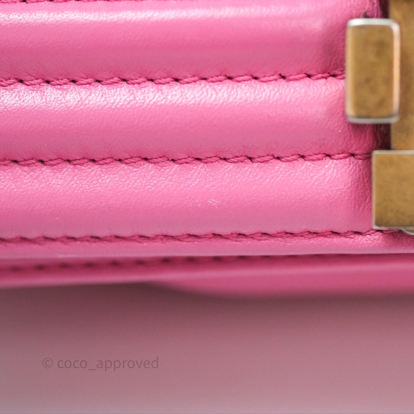 Chanel Small Boy Pink Calfskin Aged Gold Hardware
