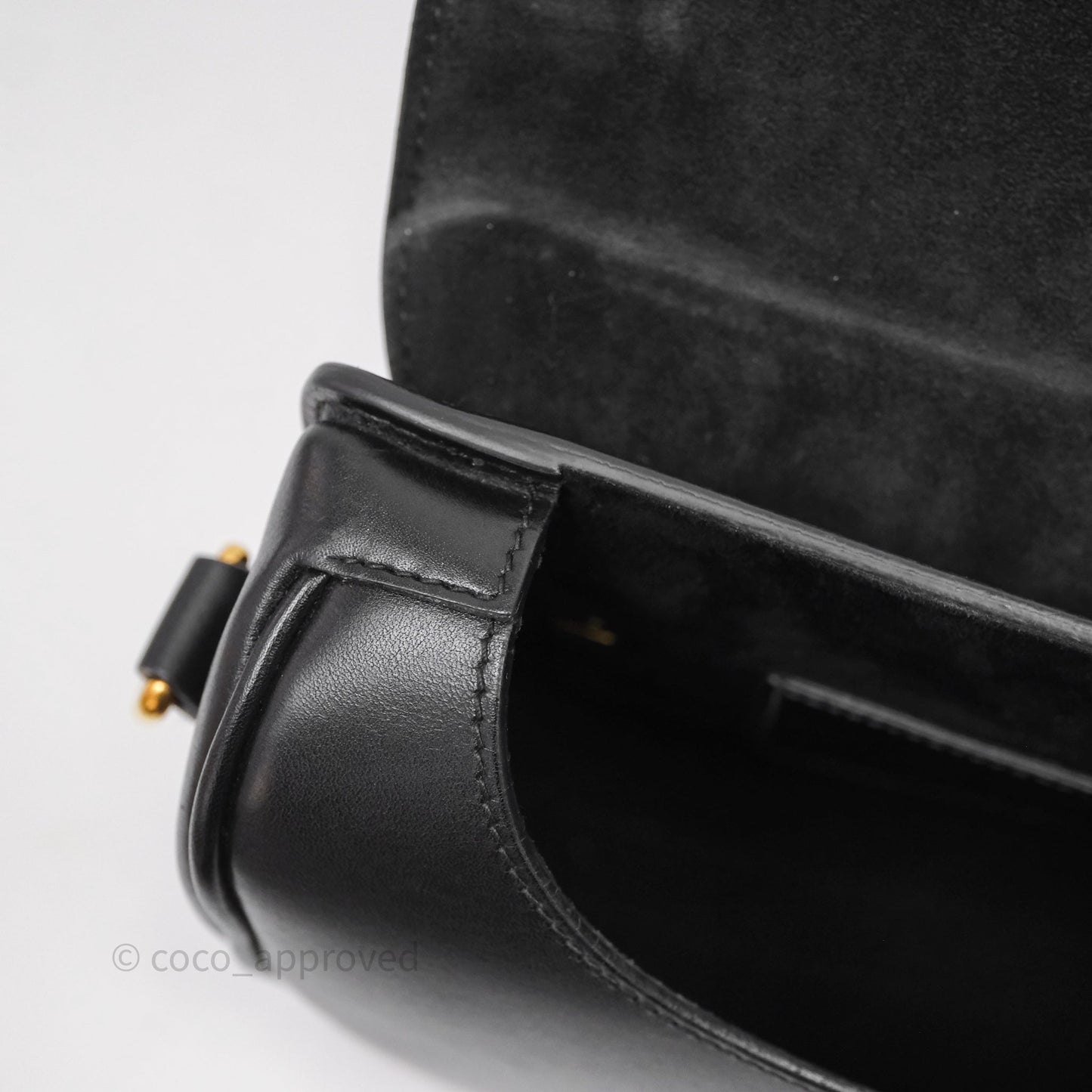 Christian Dior Medium Bobby Flap Black Box Calfskin