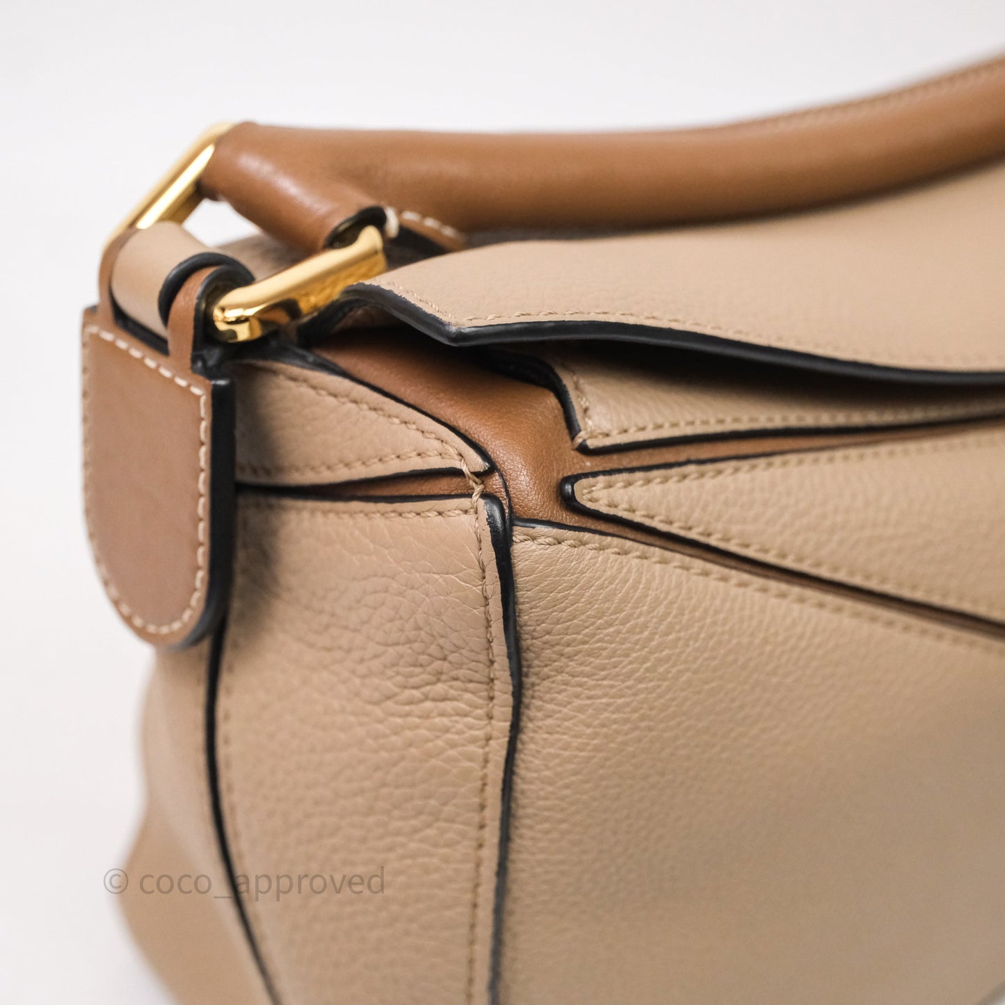 Loewe Small Puzzle Bag Sand Mink Grained Calfskin