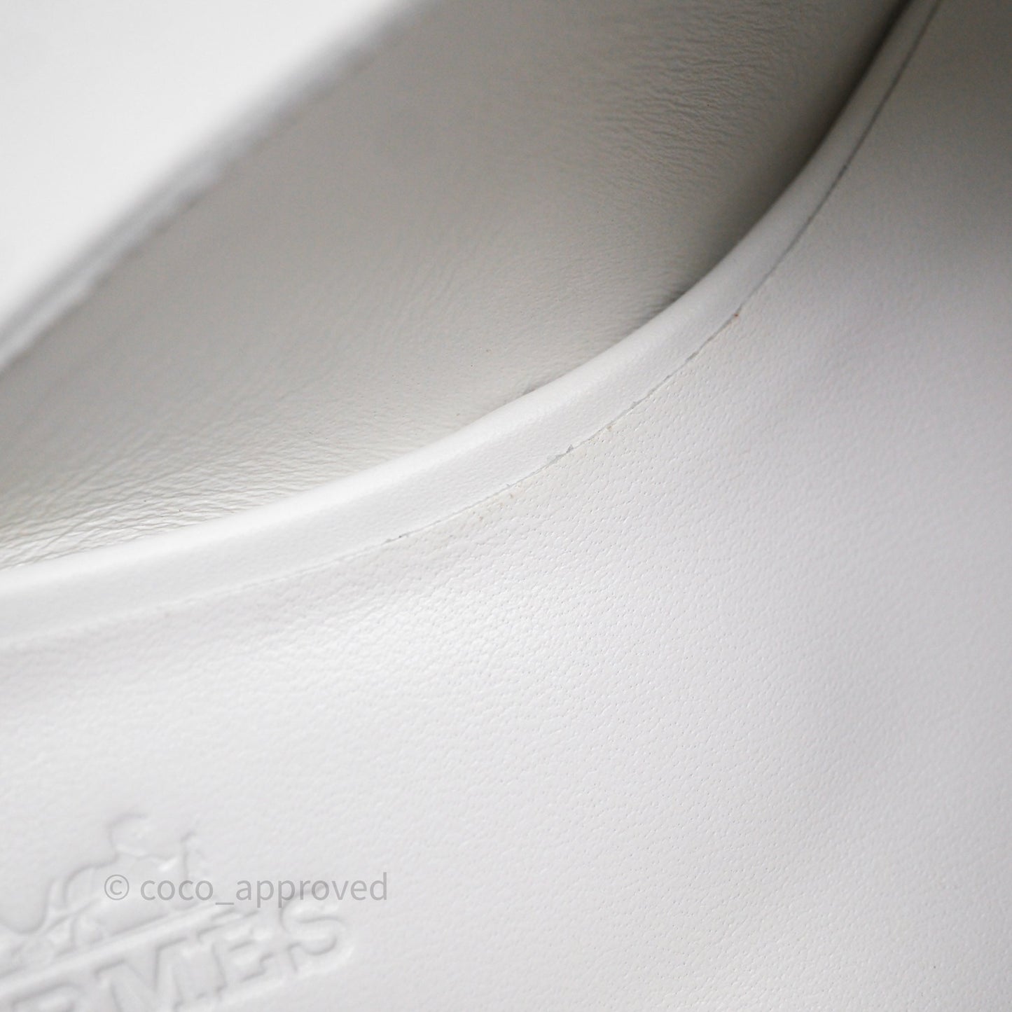 Hermès Oz Velvet Mules White Calfskin Gold Hardware Size 36.5