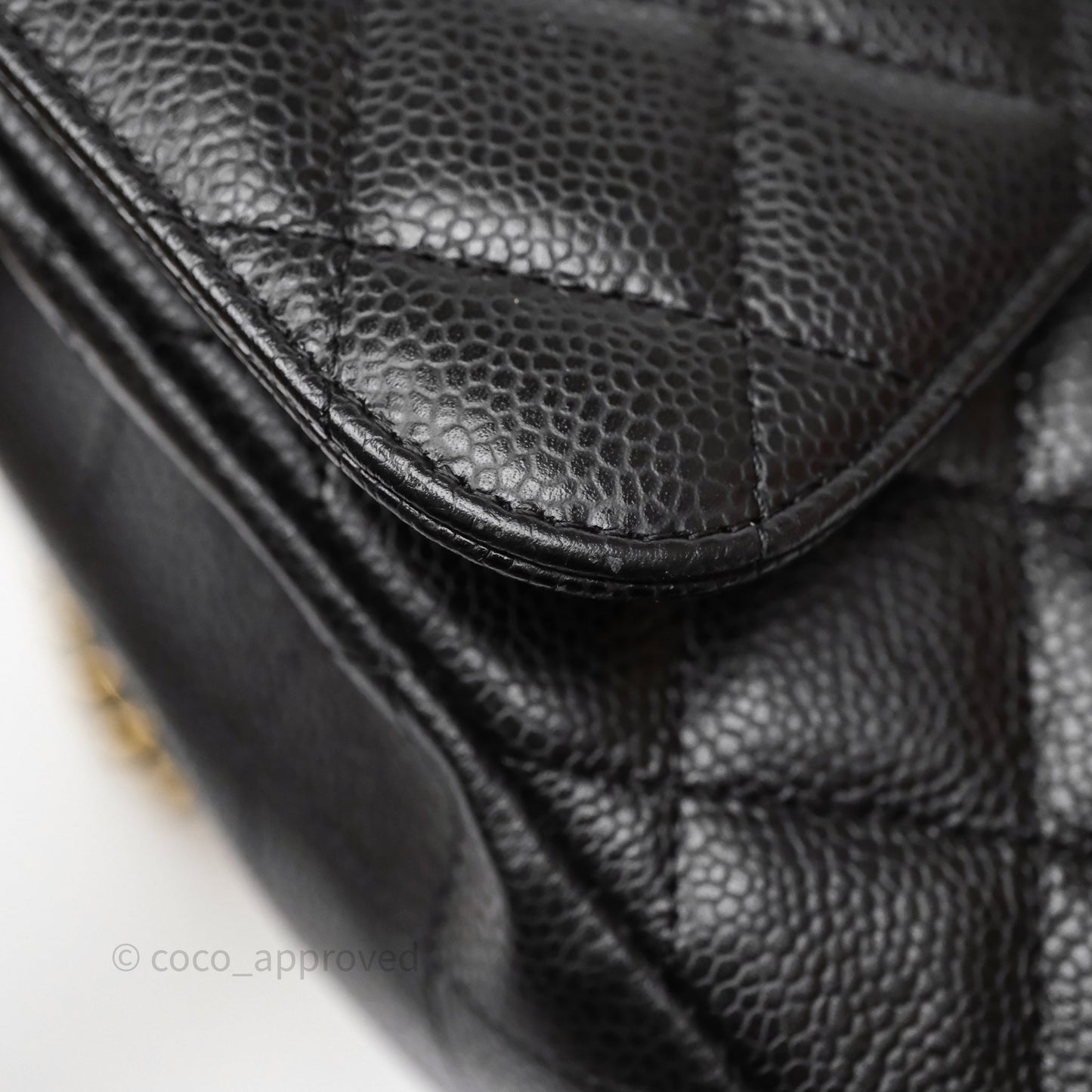 Chanel Jumbo Single Flap Black Caviar Gold Hardware⁣⁣