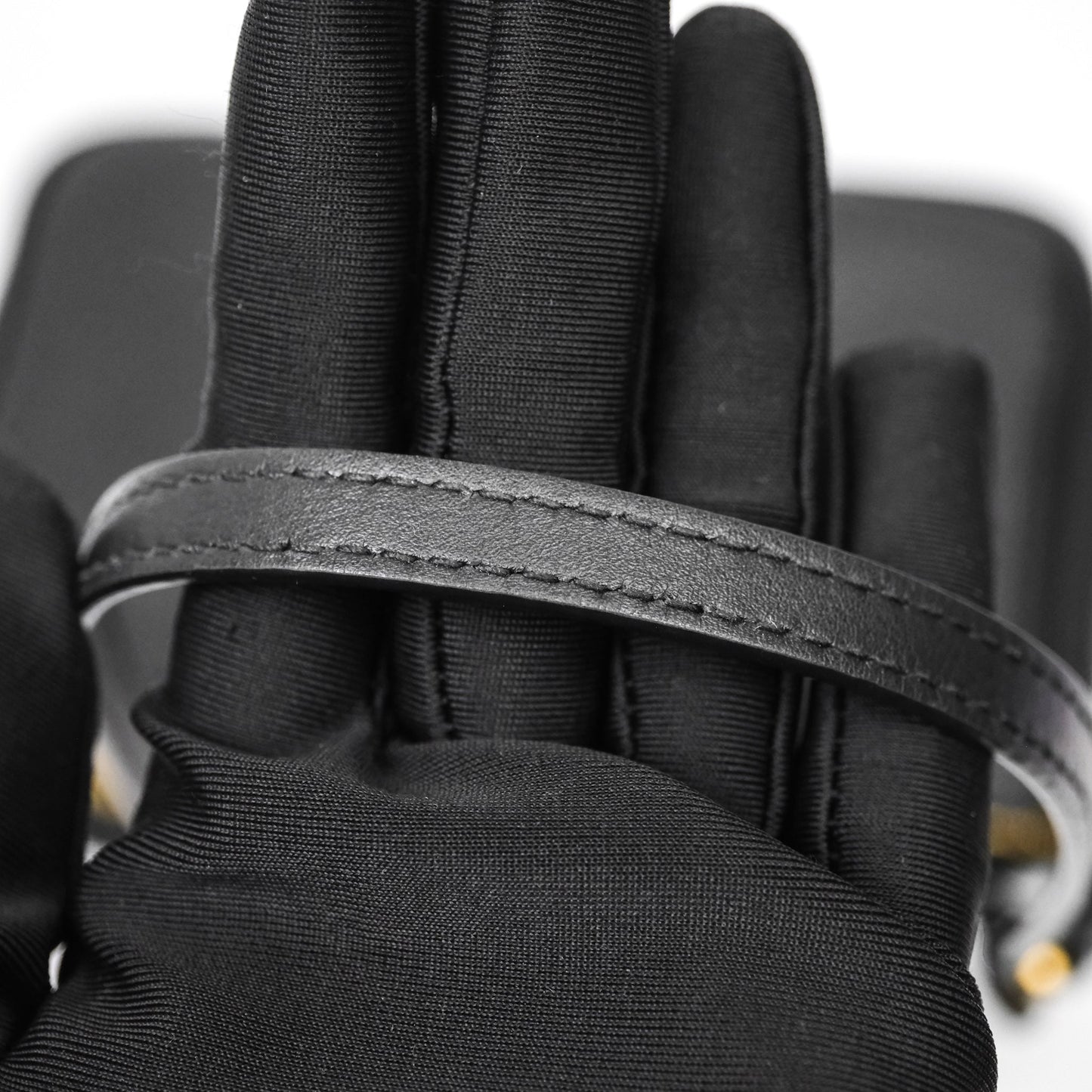 Balenciaga Rodeo Sling Pochette Leather Shoulder Bag Black Calfskin