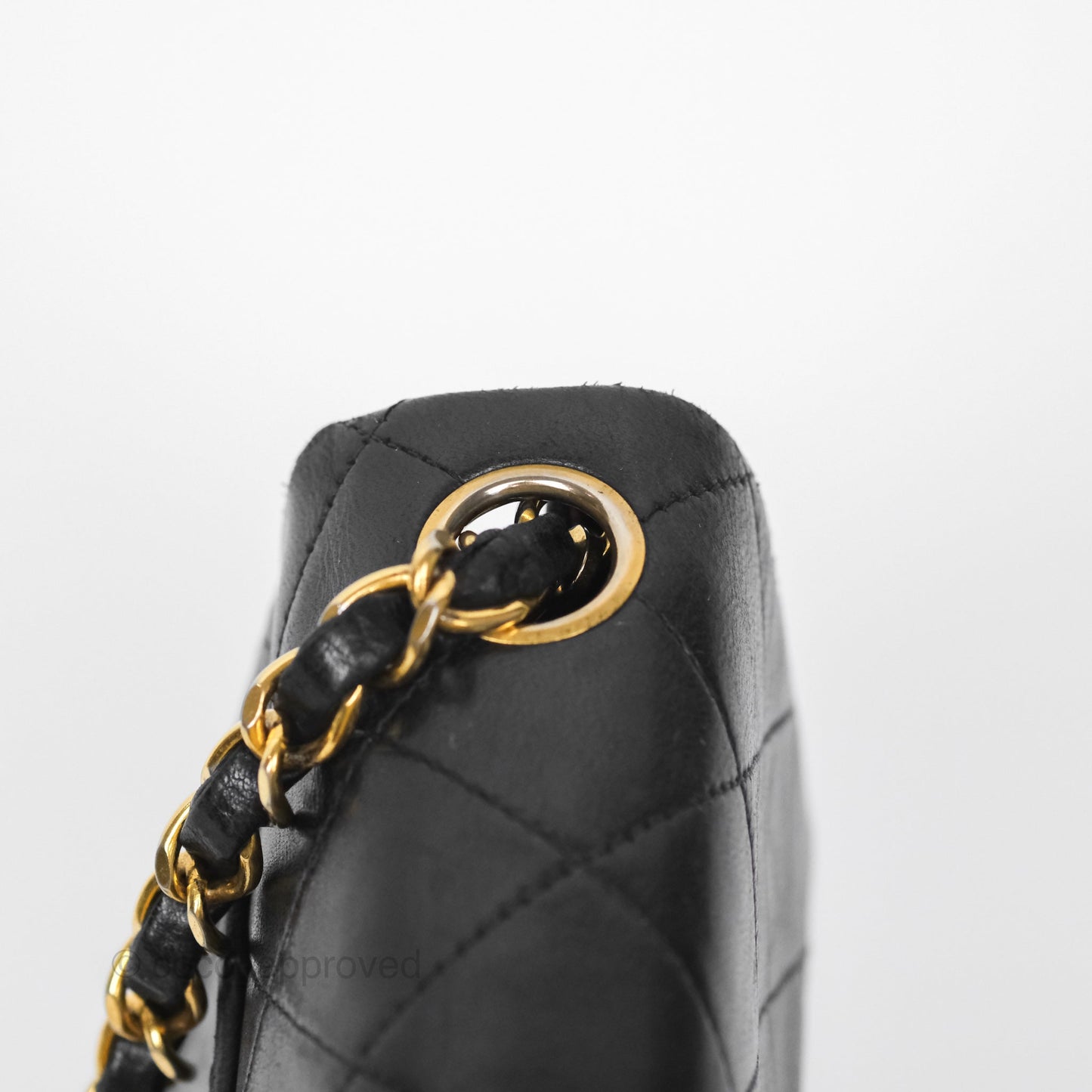Chanel Vintage Mini Square Black Lambskin 24K Gold Hardware