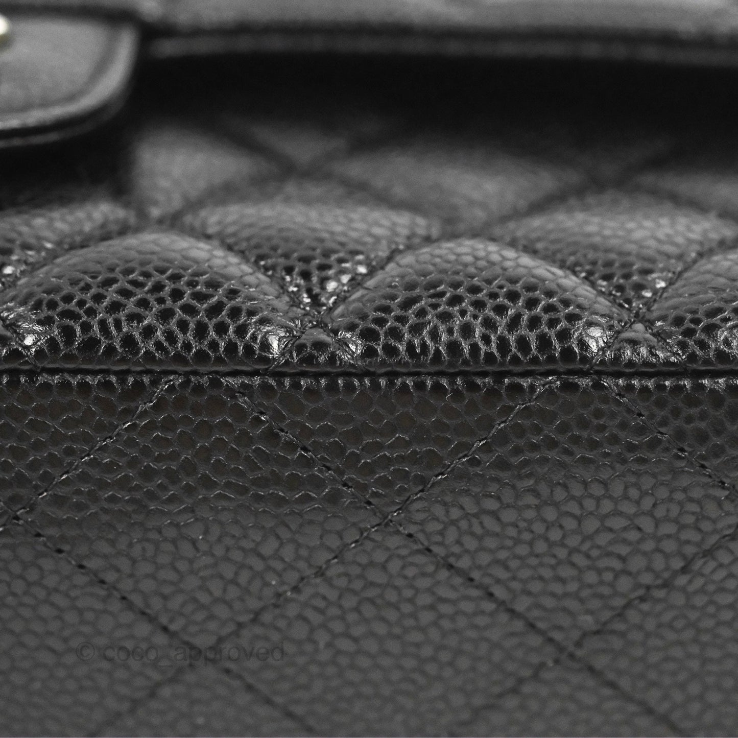 Chanel Classic M/L Medium Flap Quilted Black Caviar Silver Hardware
