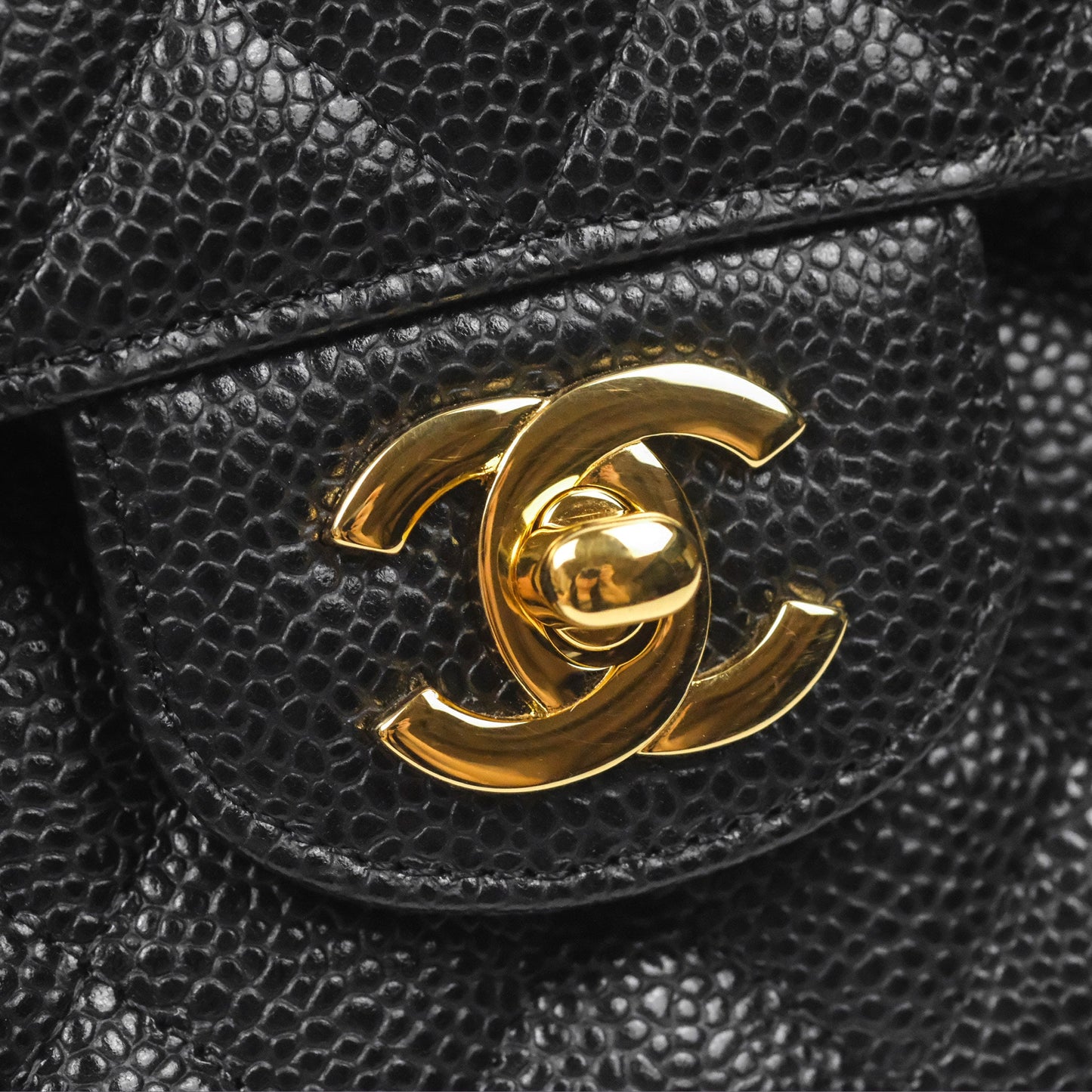 Chanel Small S/M Classic Flap Quilted Black Caviar Gold Hardware