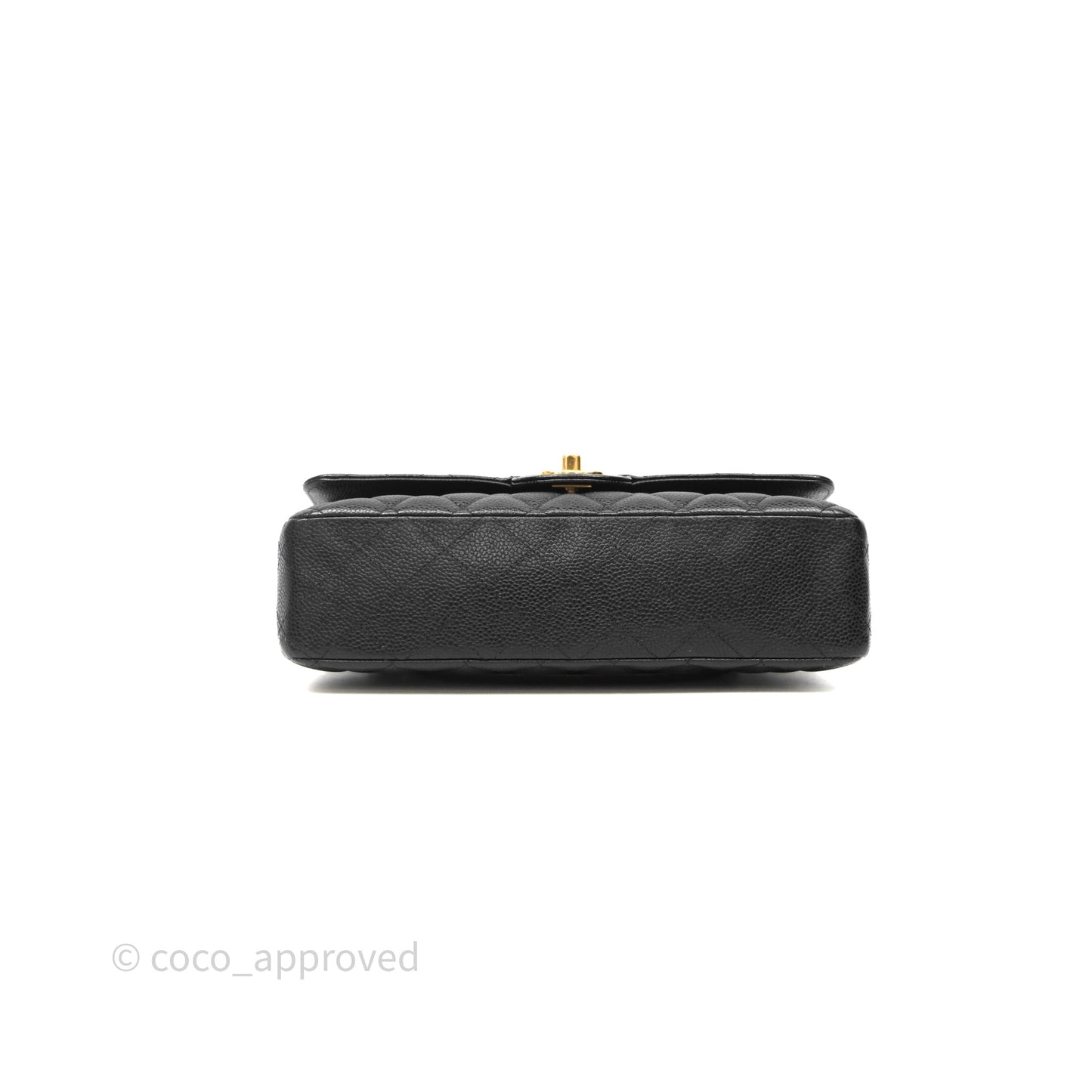 Chanel Classic M/L Medium Flap Quilted Black Caviar Gold Hardware
