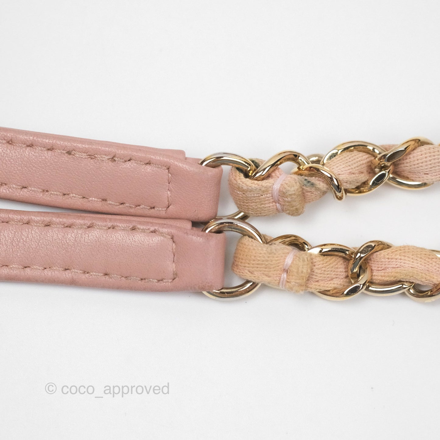 Chanel Small Vertical Deauville Canvas Pink Gold Hardware