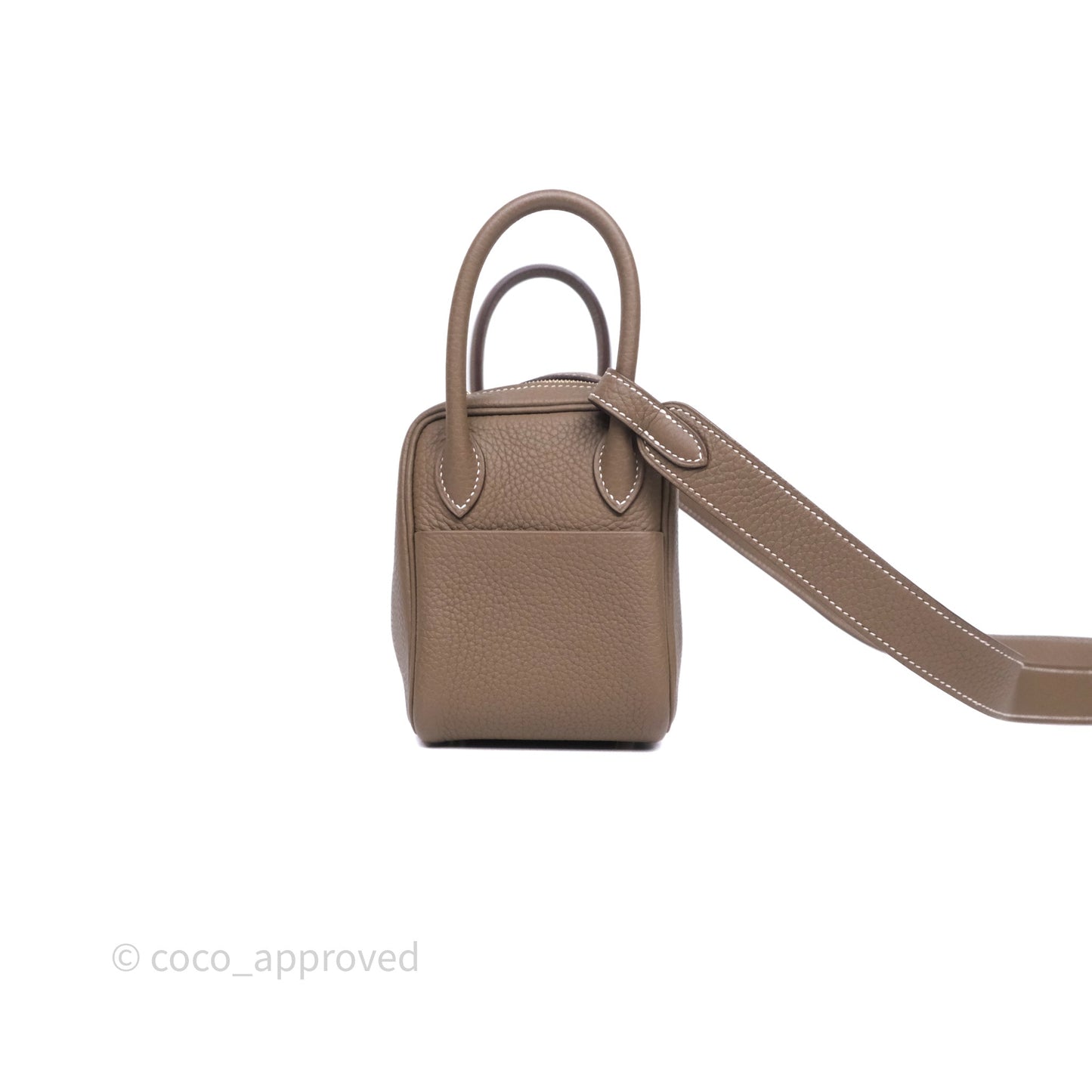 Hermès Mini Lindy 20 Etoupe 18 Clemence Gold Hardware