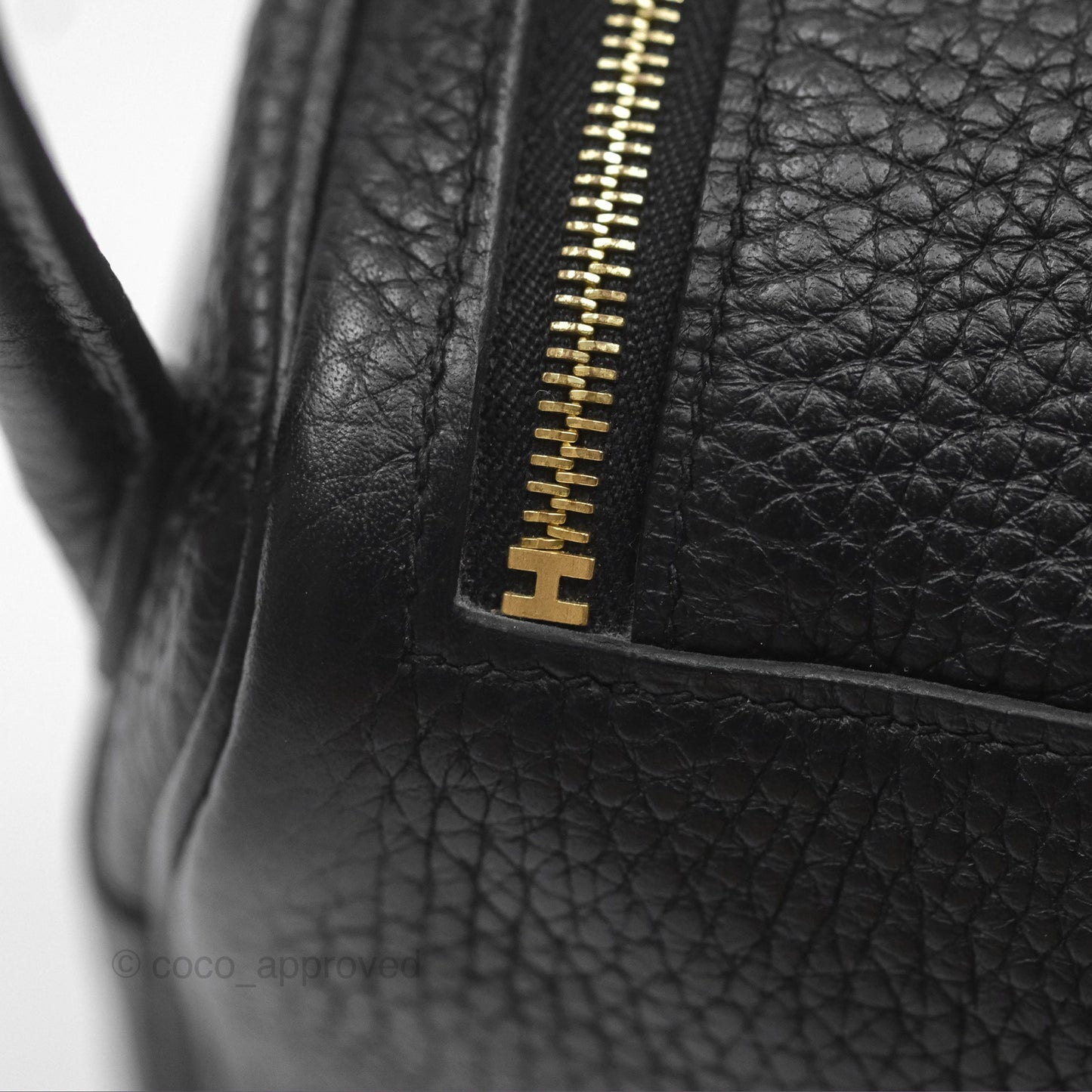 Hermès Mini Lindy 20 Noir 89 Clemence Gold Hardware