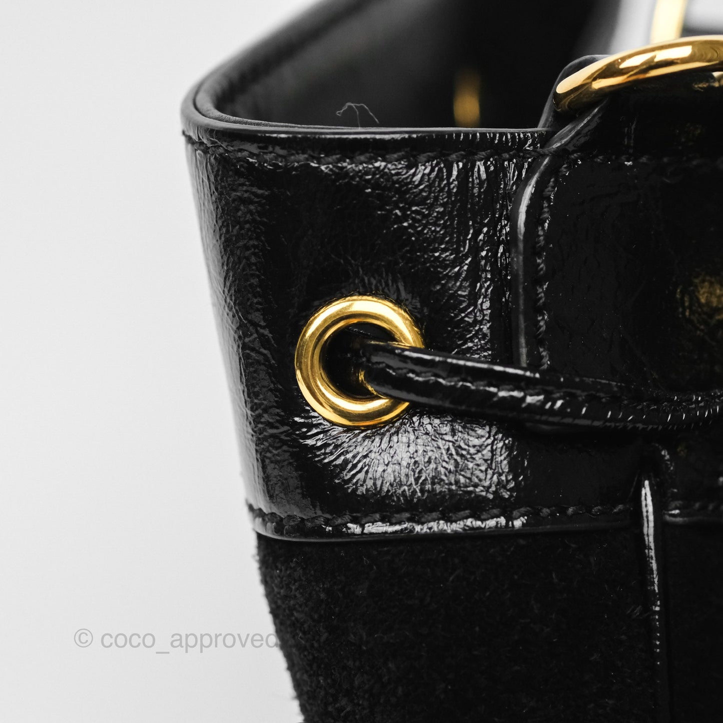Gucci Small Ophidia Bucket Bag Black Suede