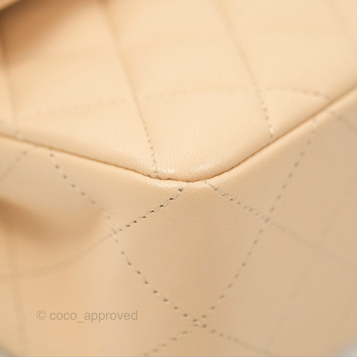 Chanel Small Quilted Classic Flap Beige Lambskin Gold Hardware