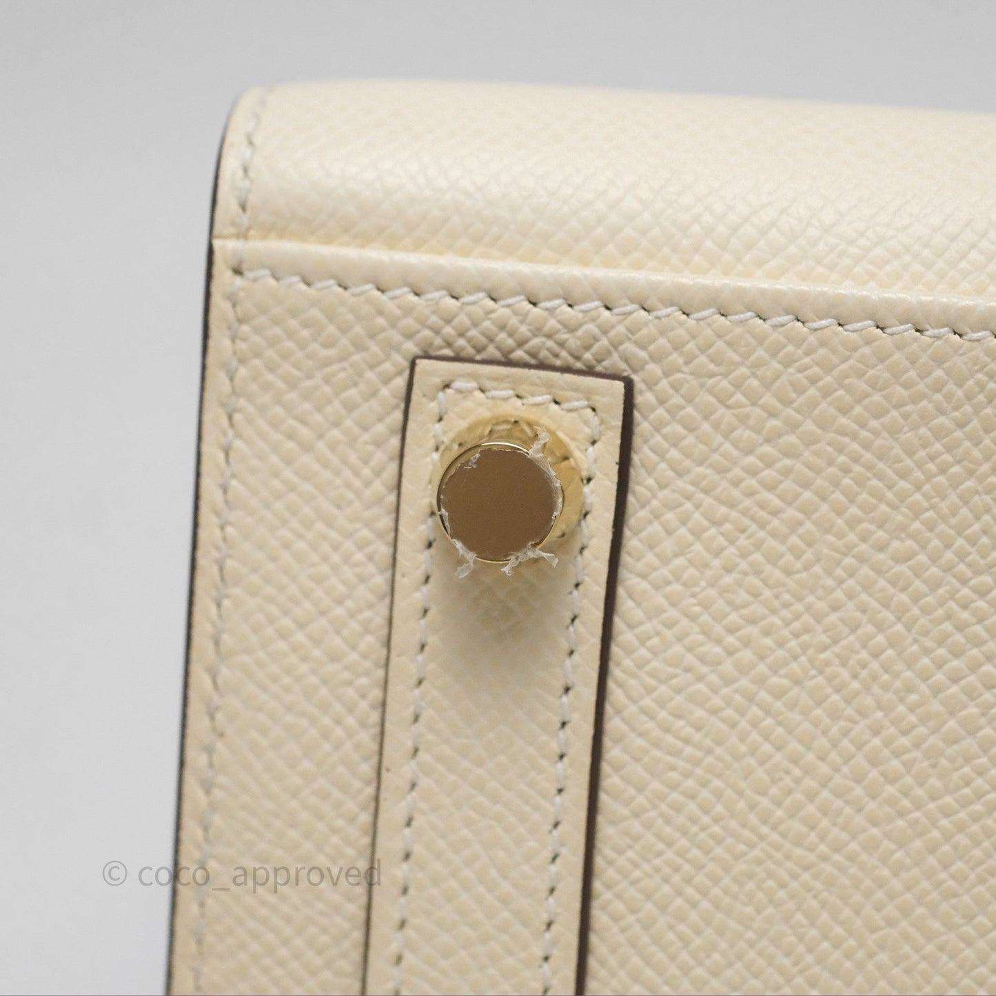 Hermès Birkin 25 Sellier Nata I2 Epsom Gold Hardware