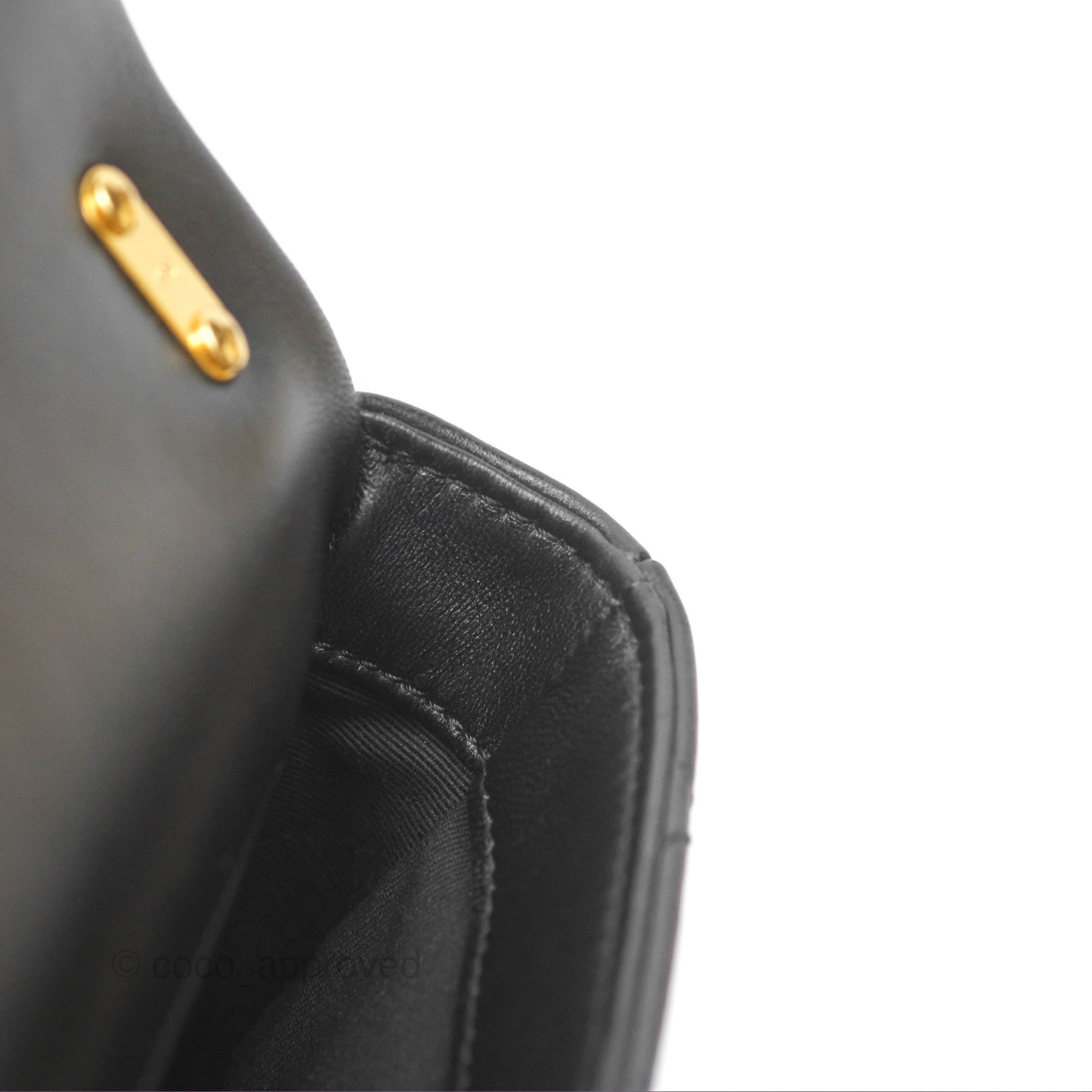 Chanel Small Funky Town Black Lambskin Aged Gold Hardware
