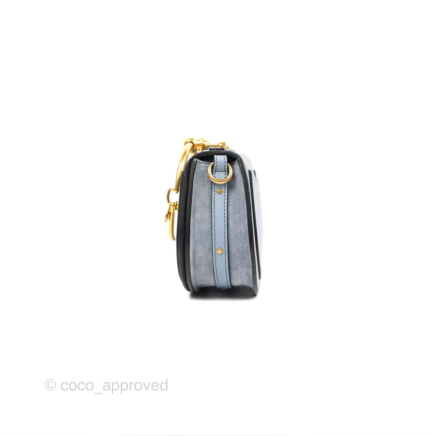 Chloé Nile Crossbody Bag Blue Calfskin