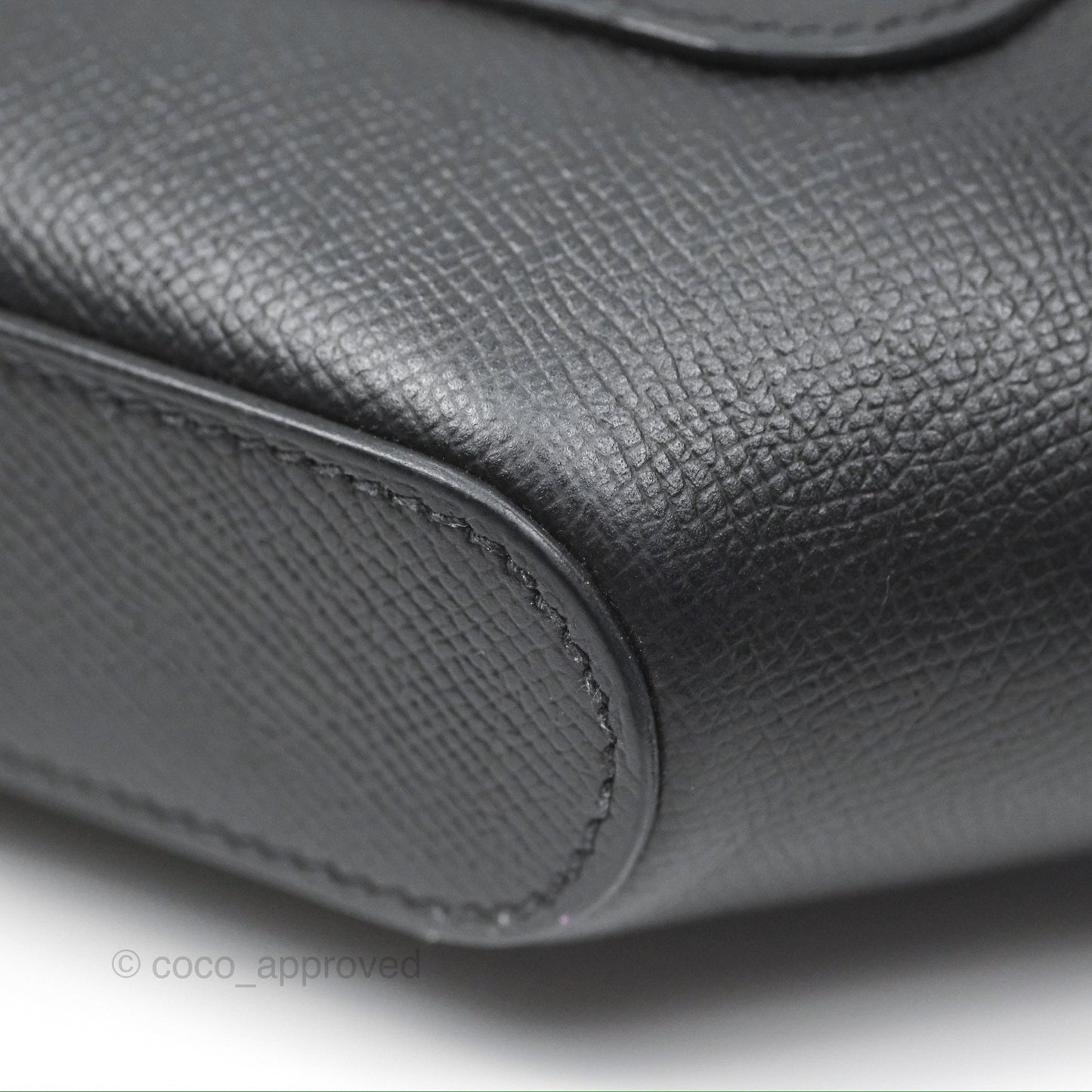 Hermes Octogone 23 Black Epsom