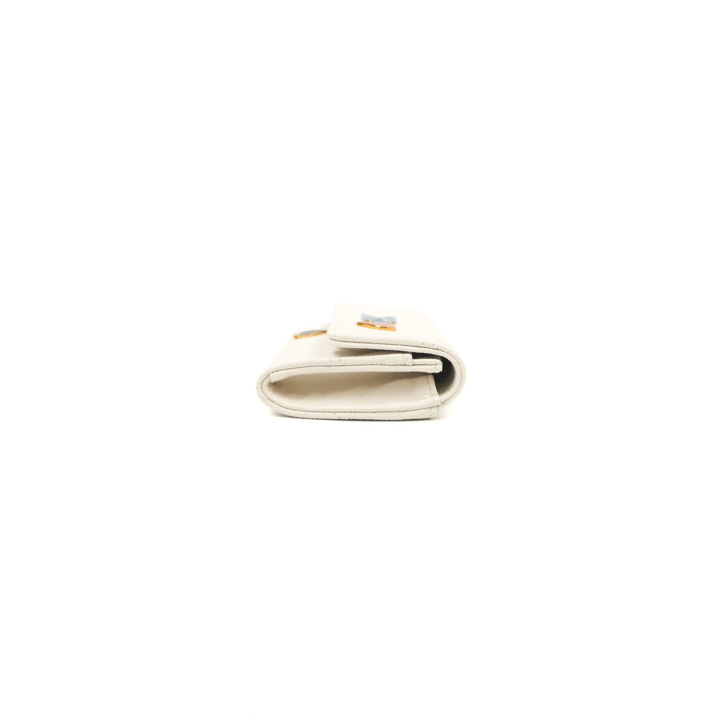 Chanel Quilted Flap Coco Casino Card Holder Caviar White Gold Hardware