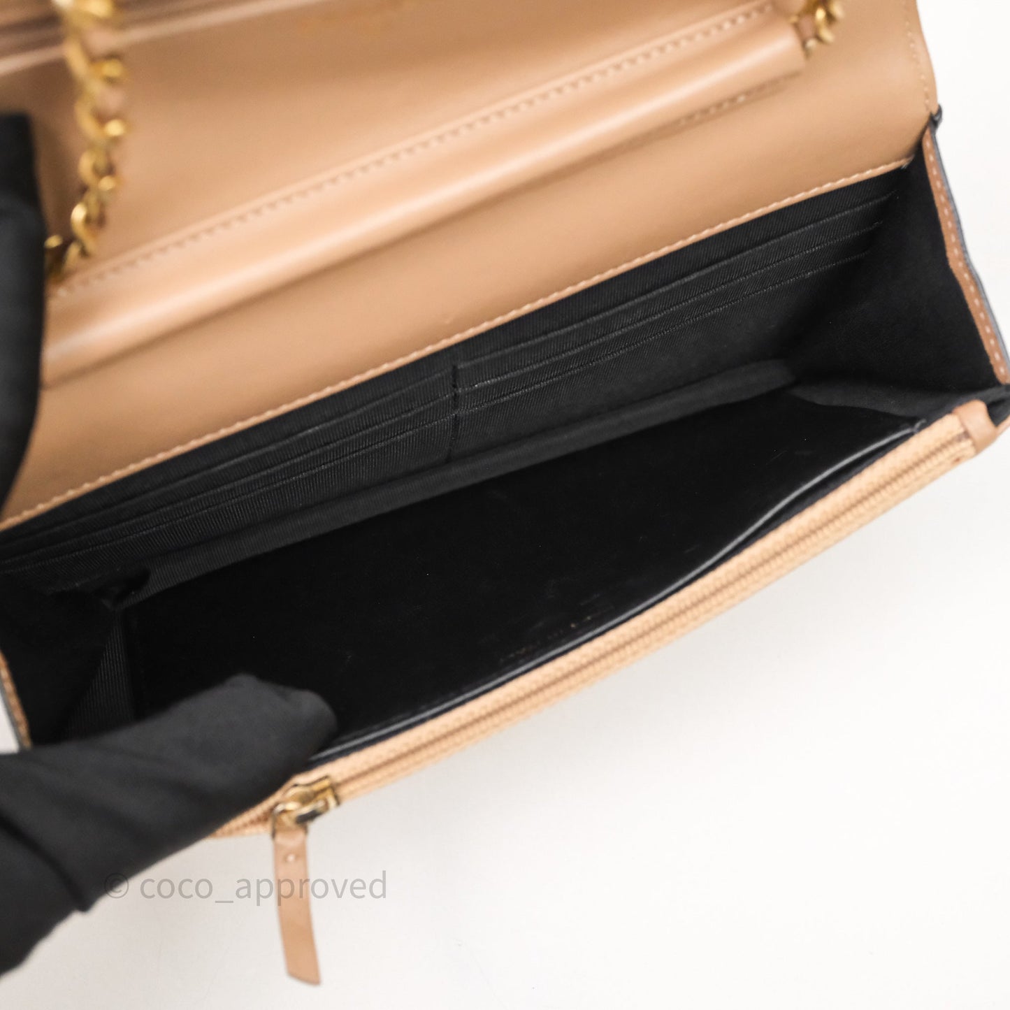 Chanel Quilted Medium Elegant CC Flap Beige Lambskin Gold Hardware