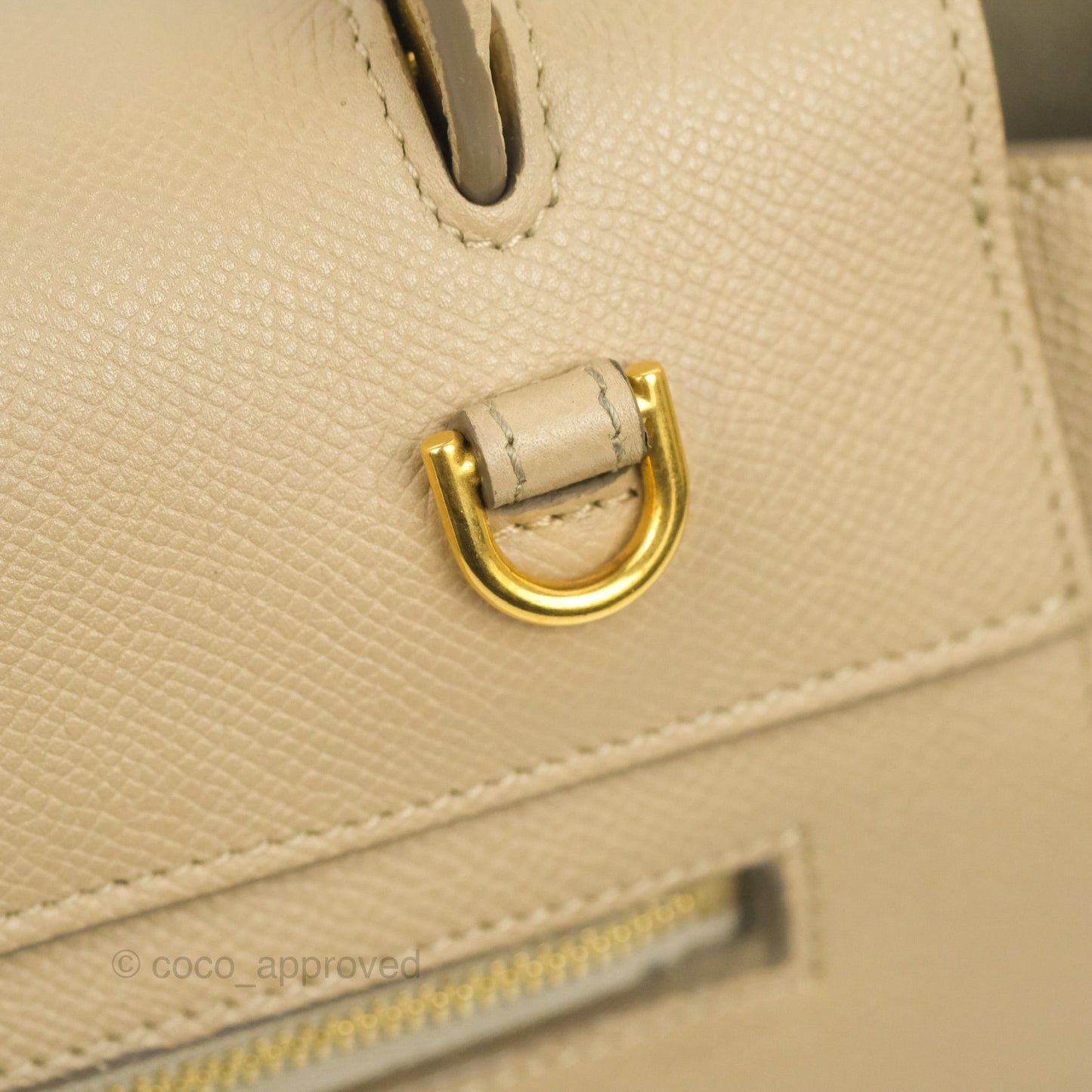 Celine Micro Belt Bag Light Taupe Grained Calfskin Gold Hardware