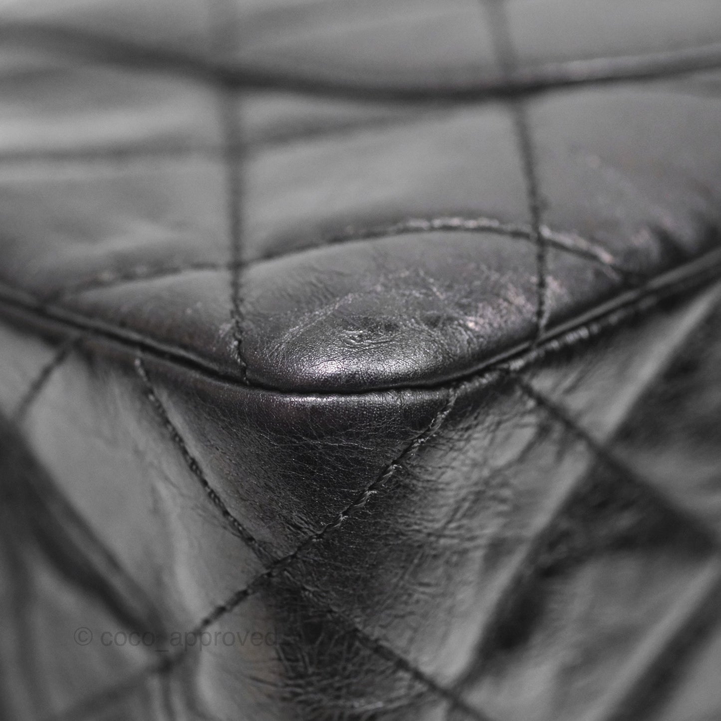 Chanel 228 Reissue Flap Quilted Black Crumpled Calfskin Ruthenium Hardware