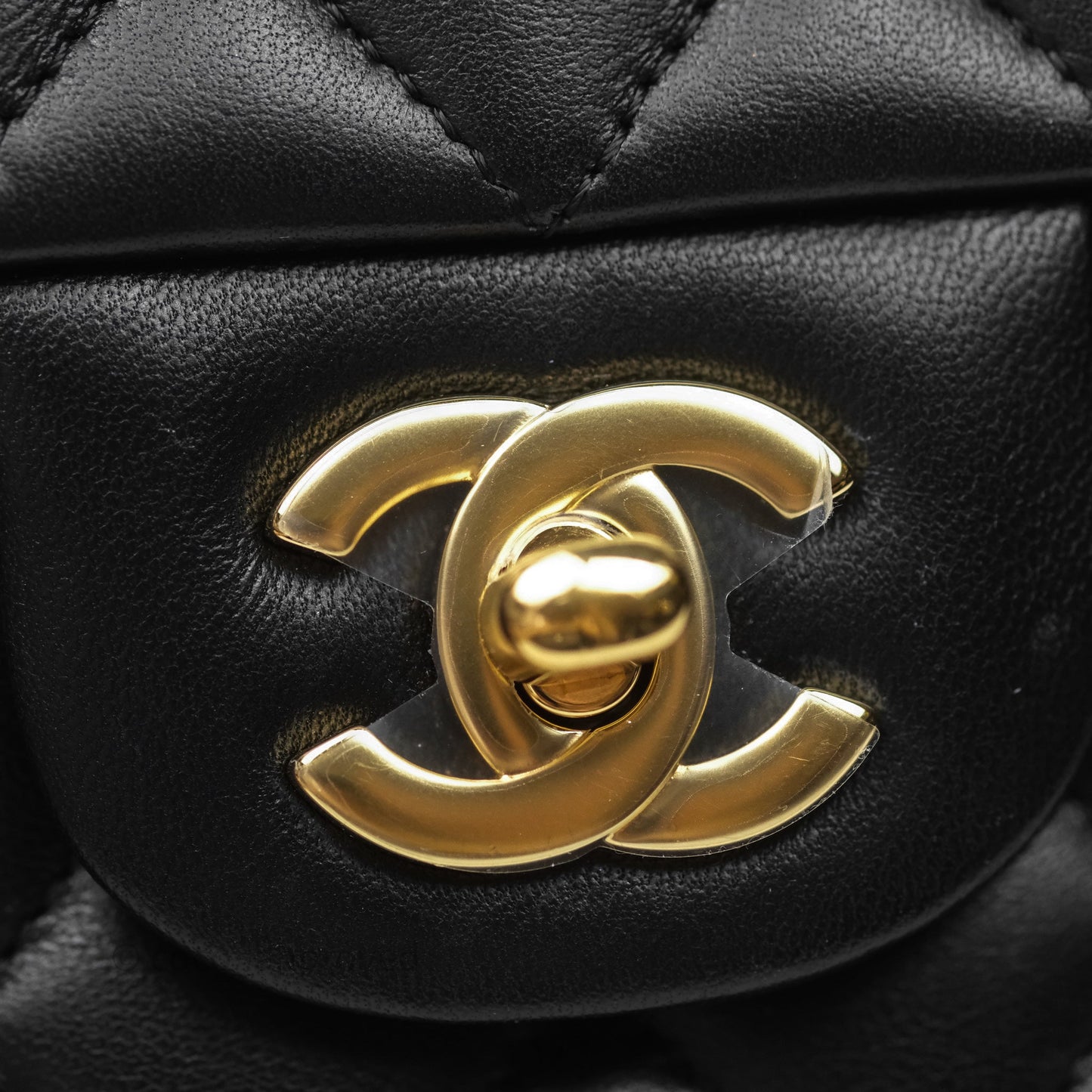 Chanel Small Classic Flap Quilted Black Lambskin Gold Hardware