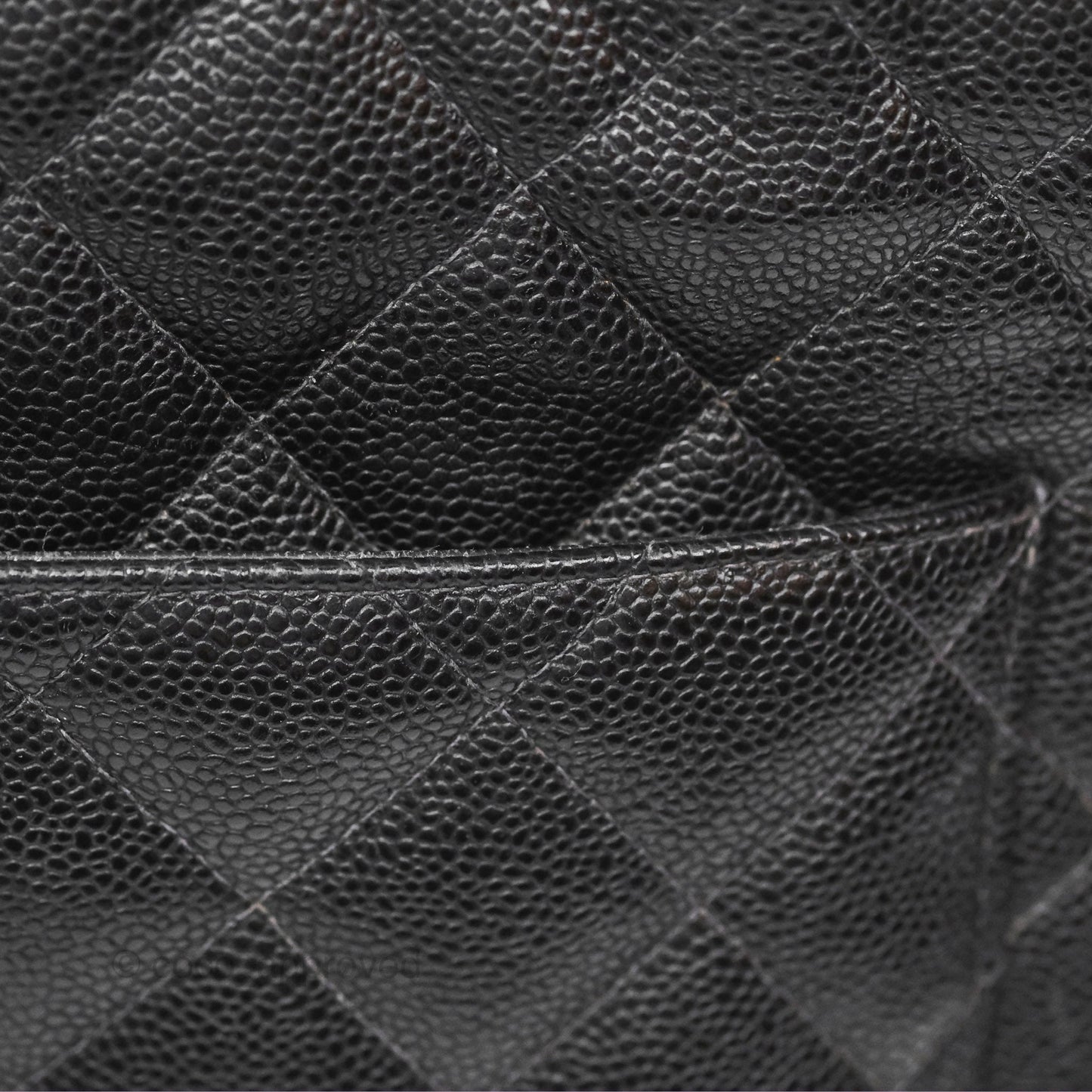 Chanel Vintage Medallion CC Black Caviar Tote Bag Gold Hardware