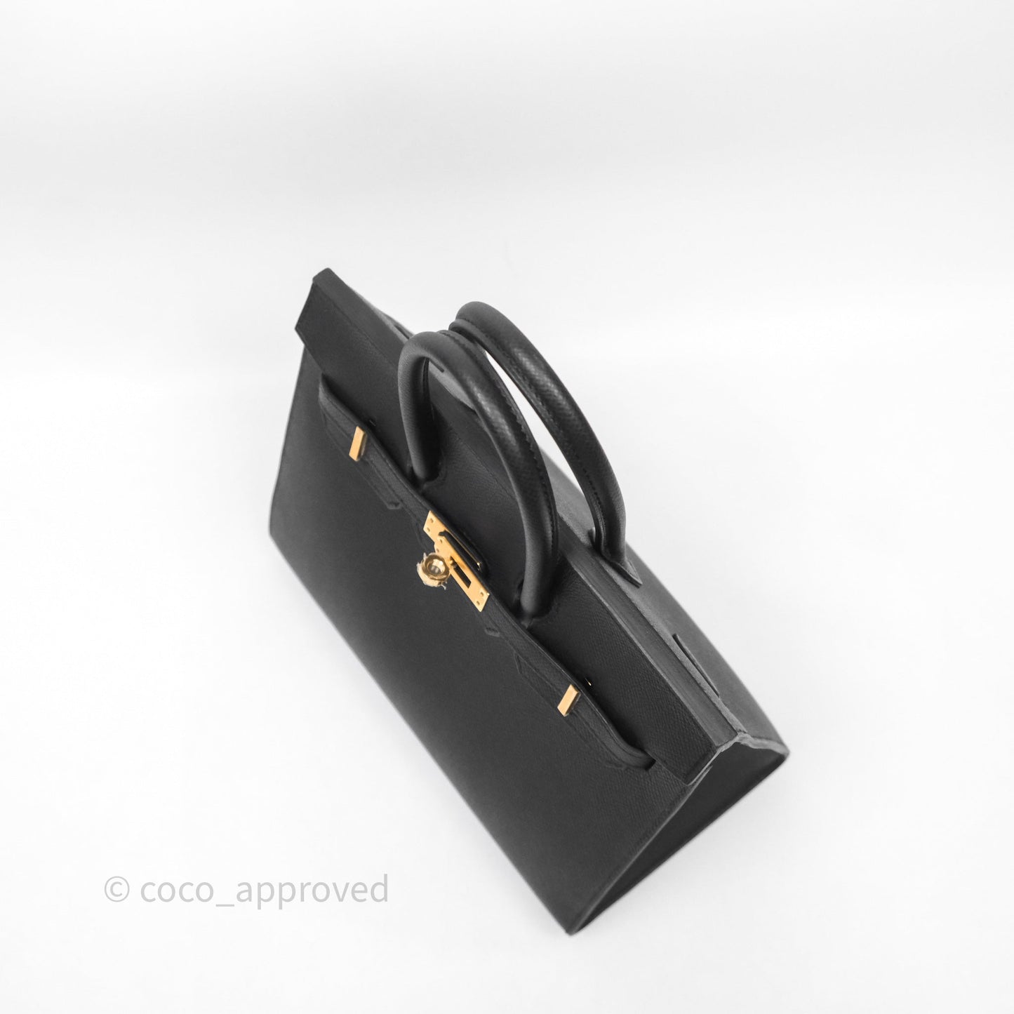 Hermès Birkin Sellier 25 Noir 89 Epsom Gold Hardware