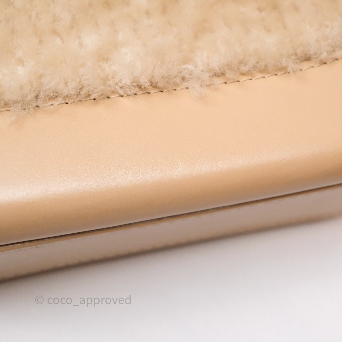 Chanel Small Gabrielle Hobo Shearling Beige Mixed Hardware