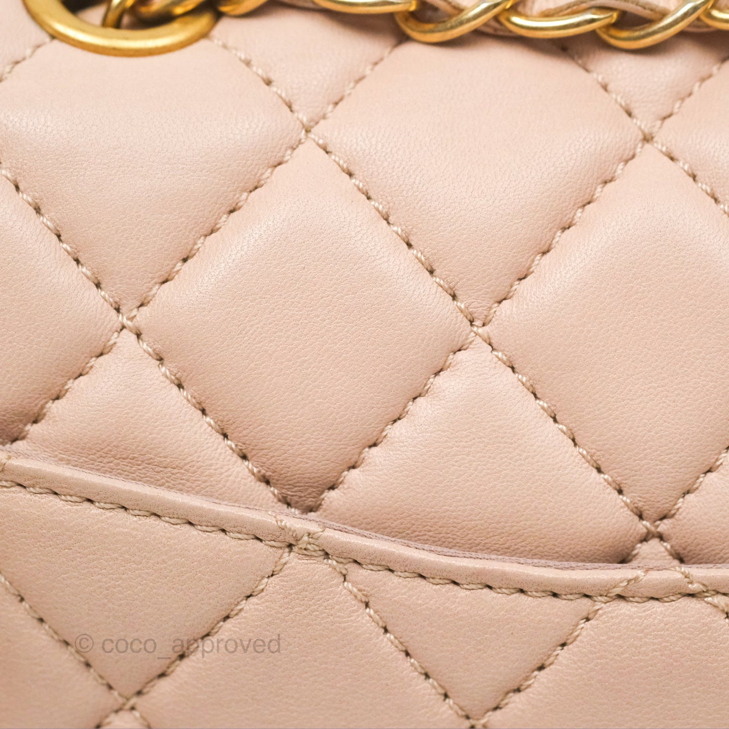 Chanel Flap Bag Pink Aged Gold Hardware