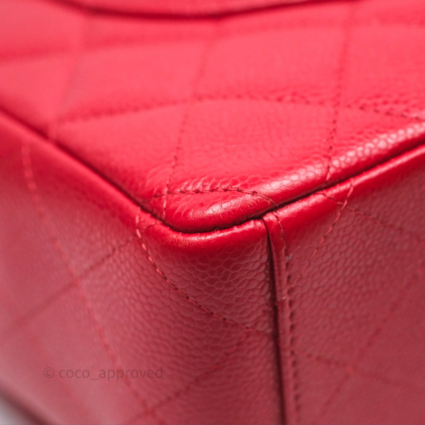Chanel Quilted Maxi Double Flap Red Caviar Silver Hardware⁣⁣