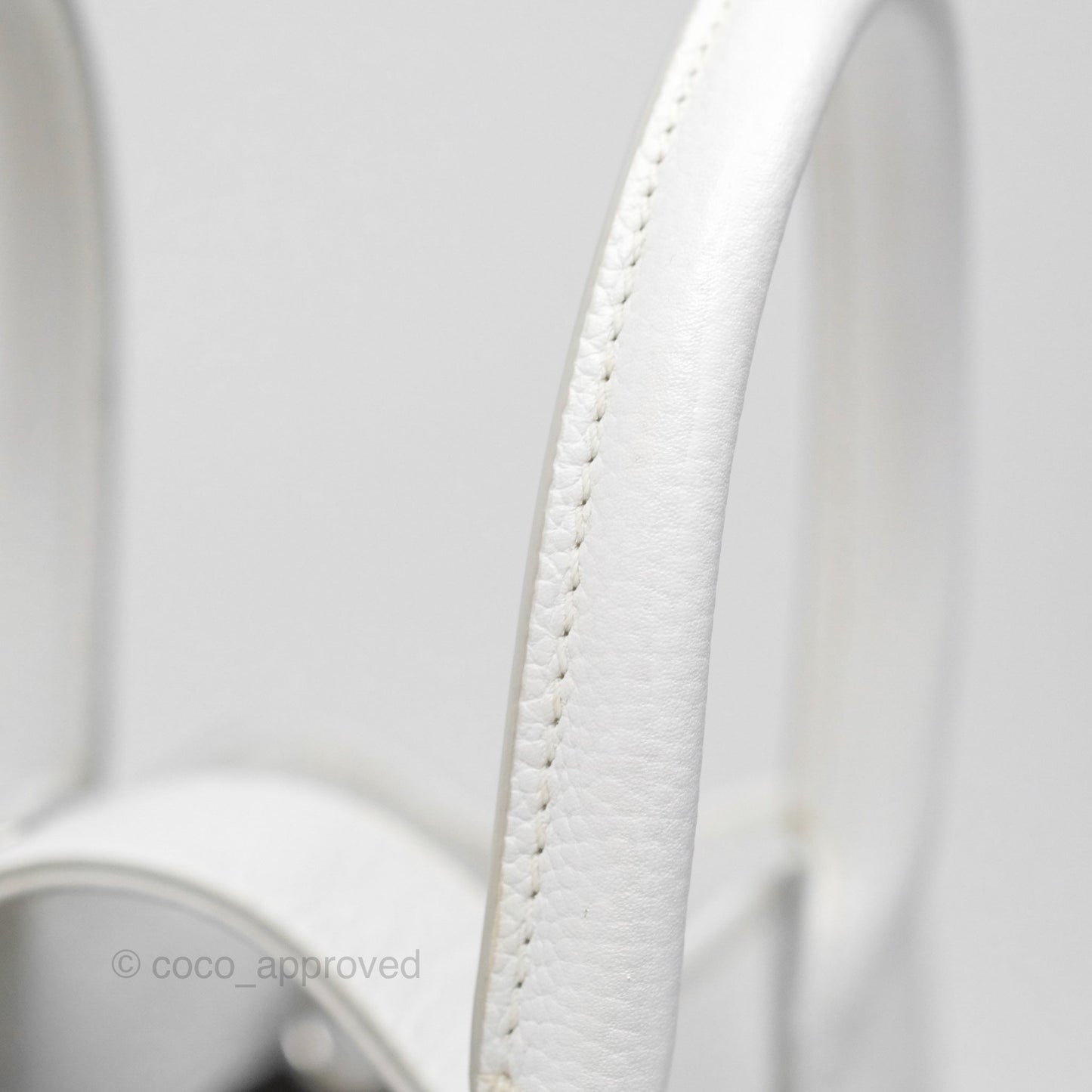 Chanel Mini Neo Executive Shopper Tote White Grained Calfskin Silver Hardware