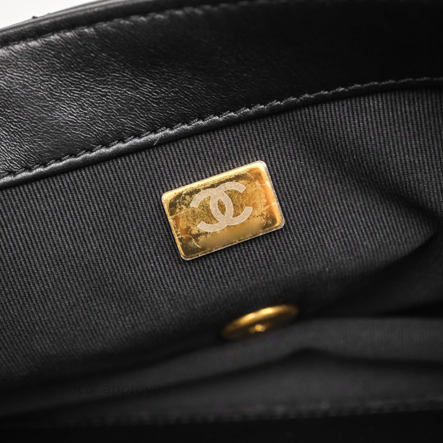 Chanel Small All Slide Adjustable Chain Flap Bag Black Lambskin Aged Gold Hardware 22K