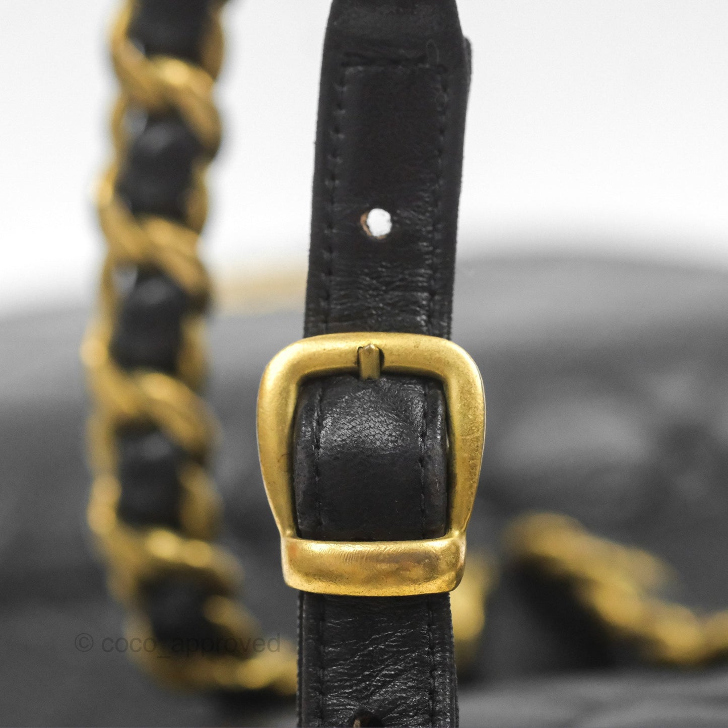 Chanel Vintage CC Duma Backpack Black Lambskin 24K Gold Hardware