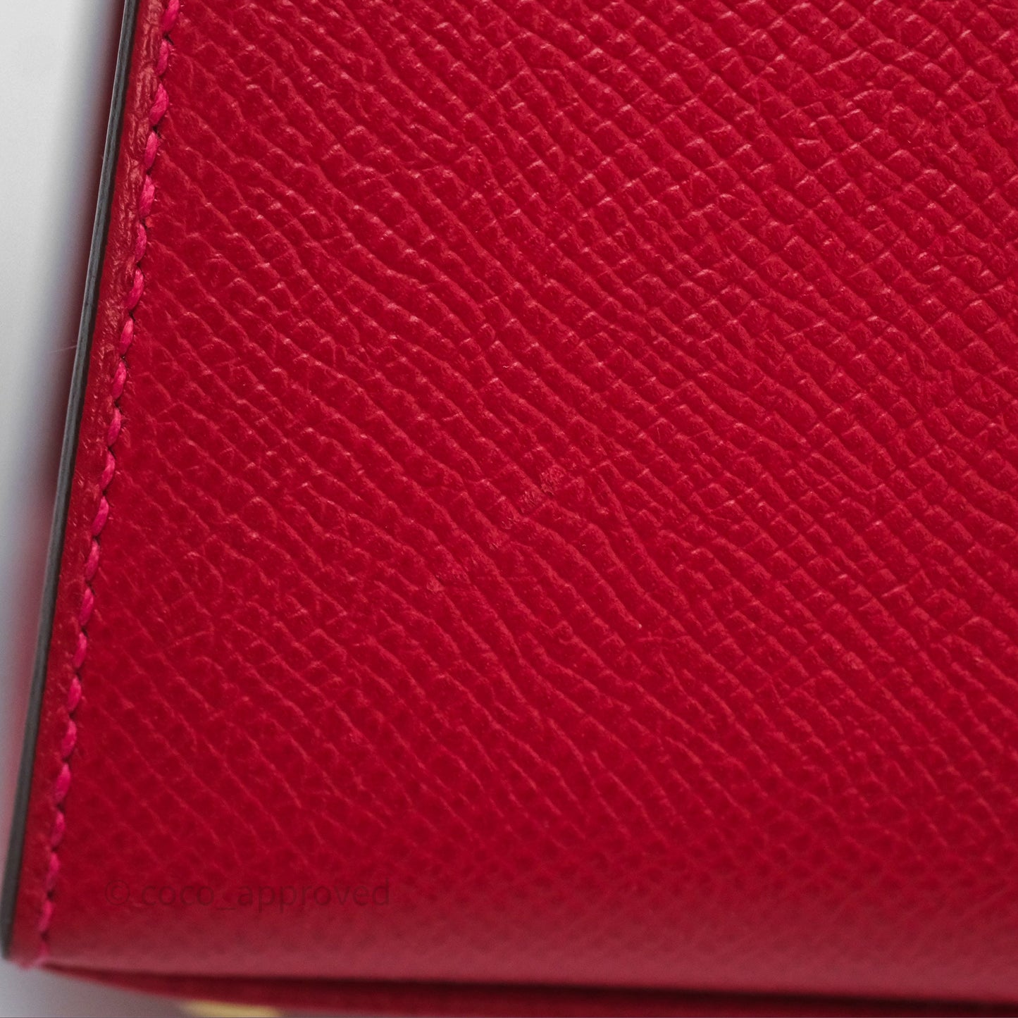 Hermès Sellier Kelly 25 Rouge Casaque Q5 Epsom Gold Hardware