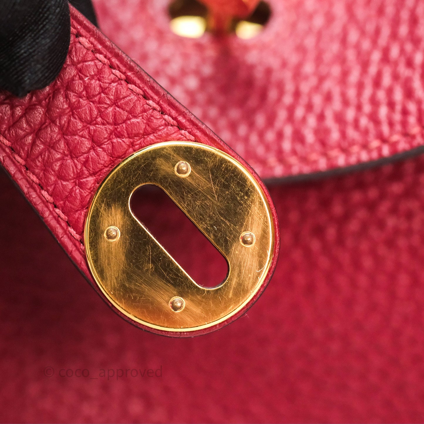 Hermès Lindy 30 Rouge Grenat K1 Clemence Gold Hardware