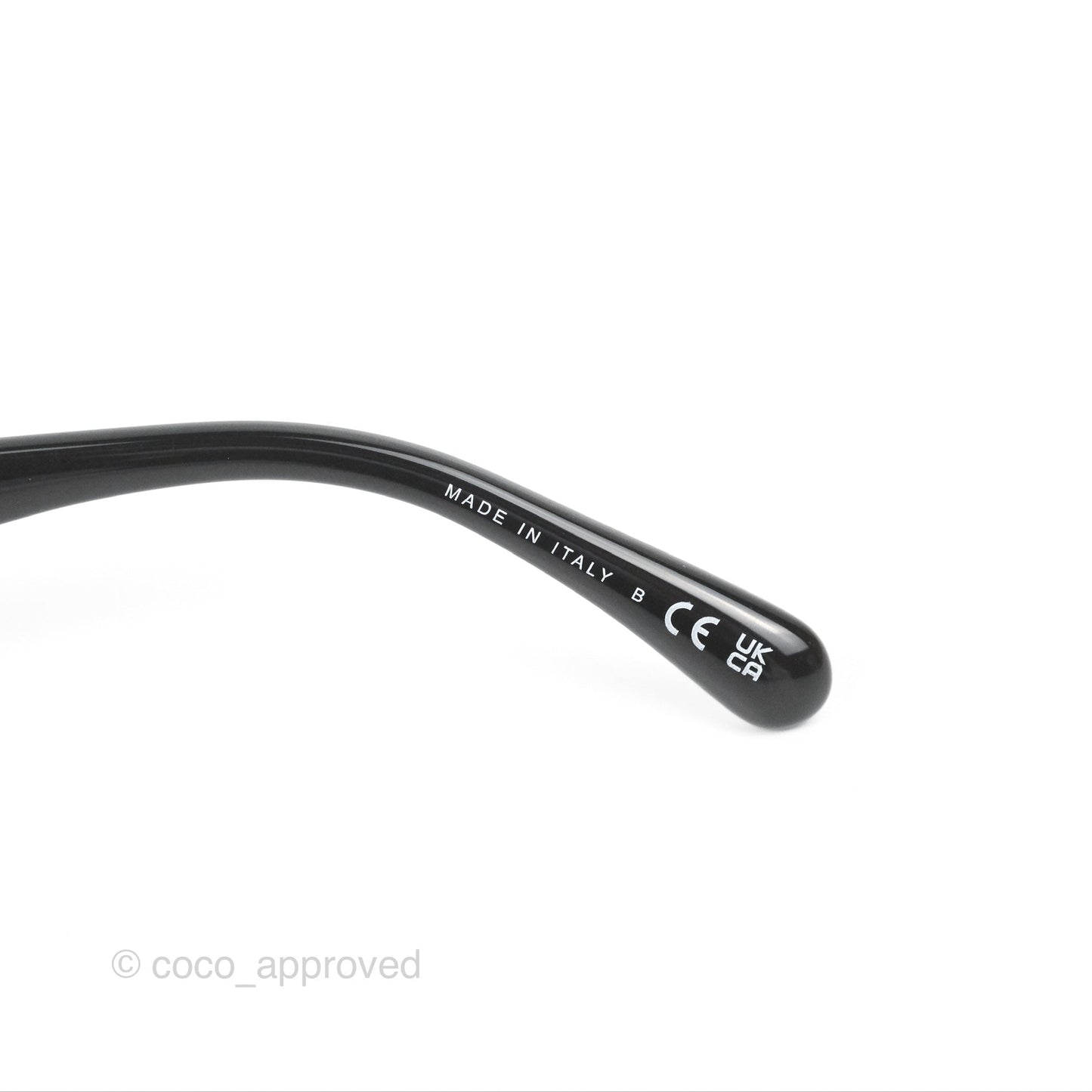 Chanel Acetate Strass Square Polarized Sunglasses Black/White