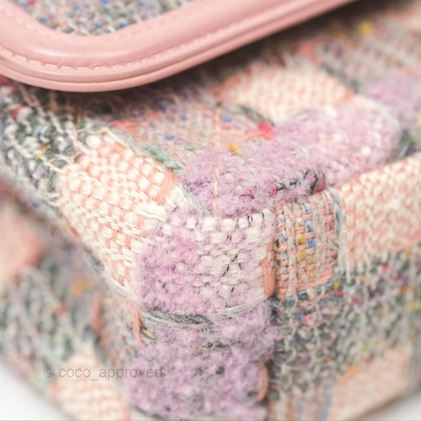 Chanel Small CC Filigree Flap Pink Tweed