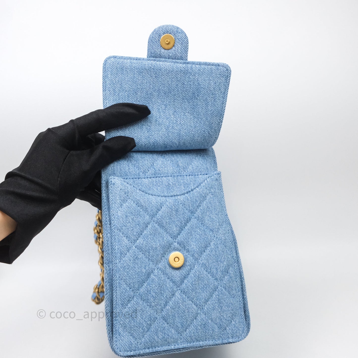 Chanel 25 Small Hobo Blue Washed Denim Aged Gold Hardware