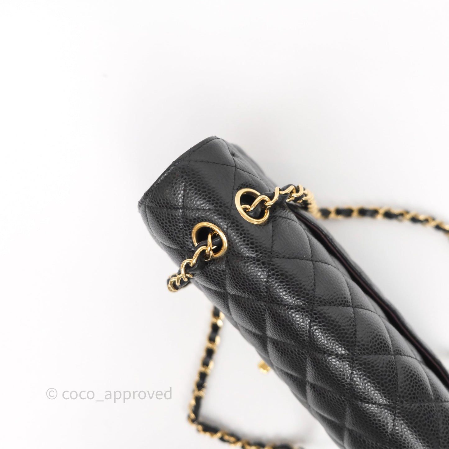 Chanel Classic M/L Medium Flap Quilted Black Caviar Gold Hardware