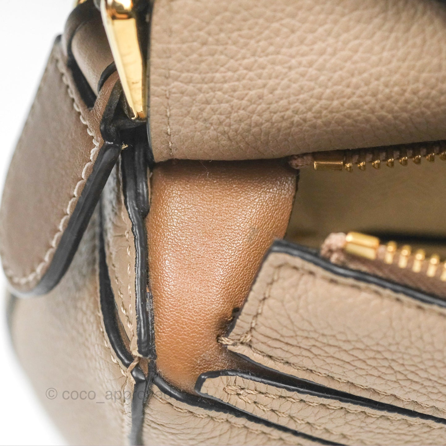Loewe Small Puzzle Bag Sand Mink Grained Calfskin