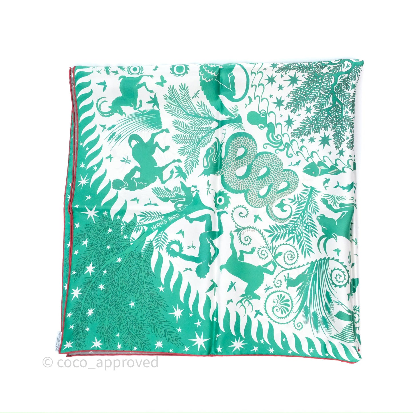 Hermès Sous Le Charme D'Orphee Double Face Scarf 90